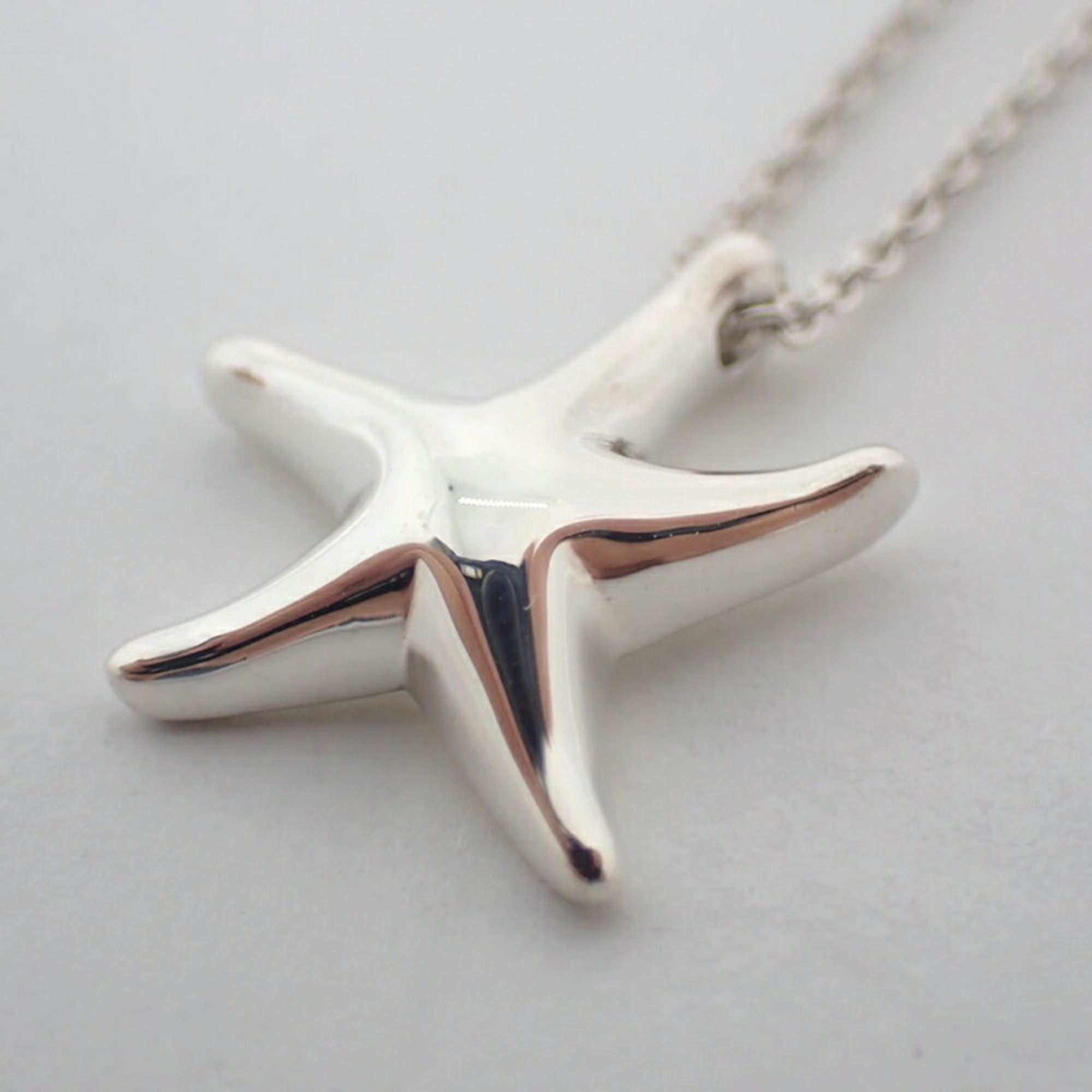 Starfish Pendant Necklace Sterling Silver