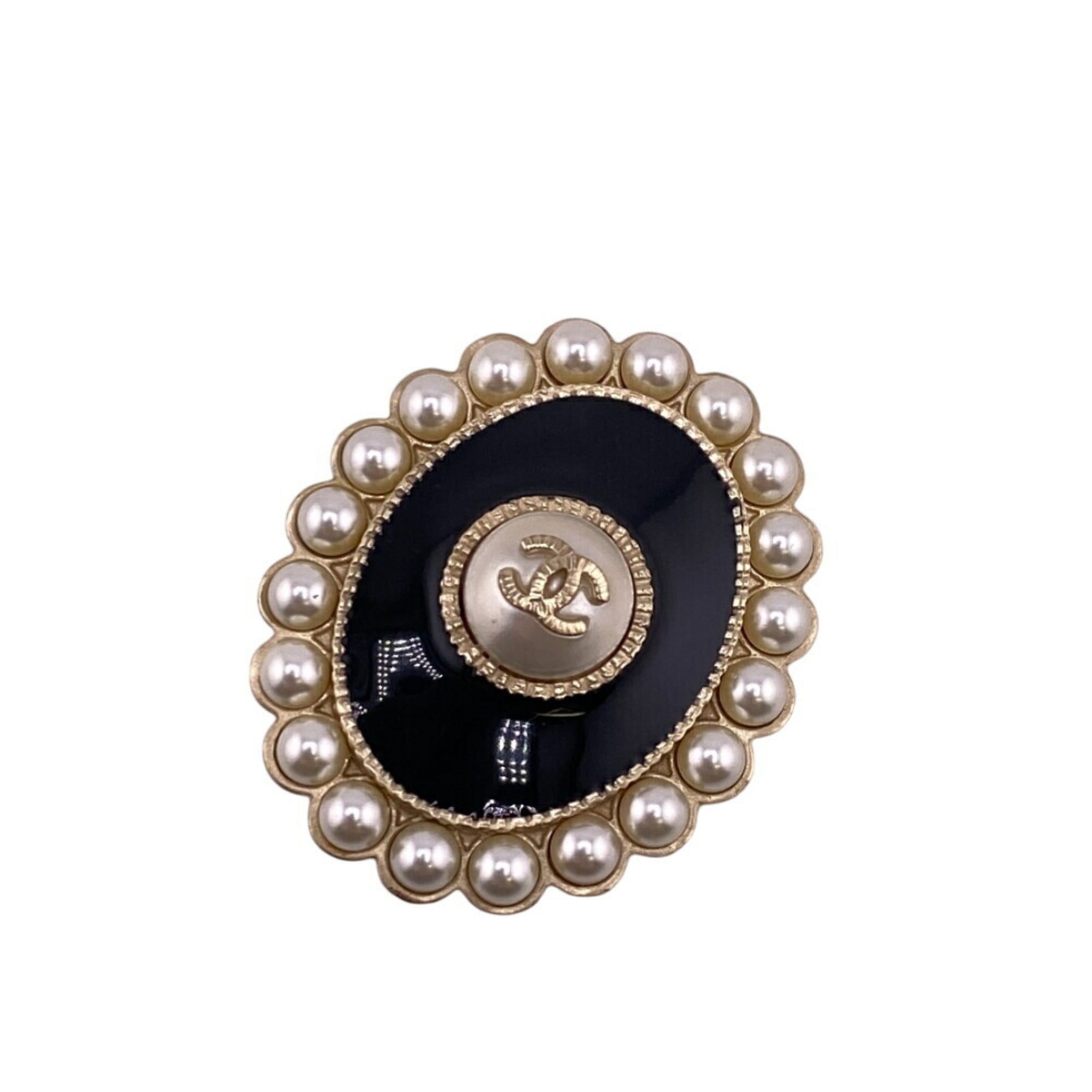 CC Logo Brooch Metal