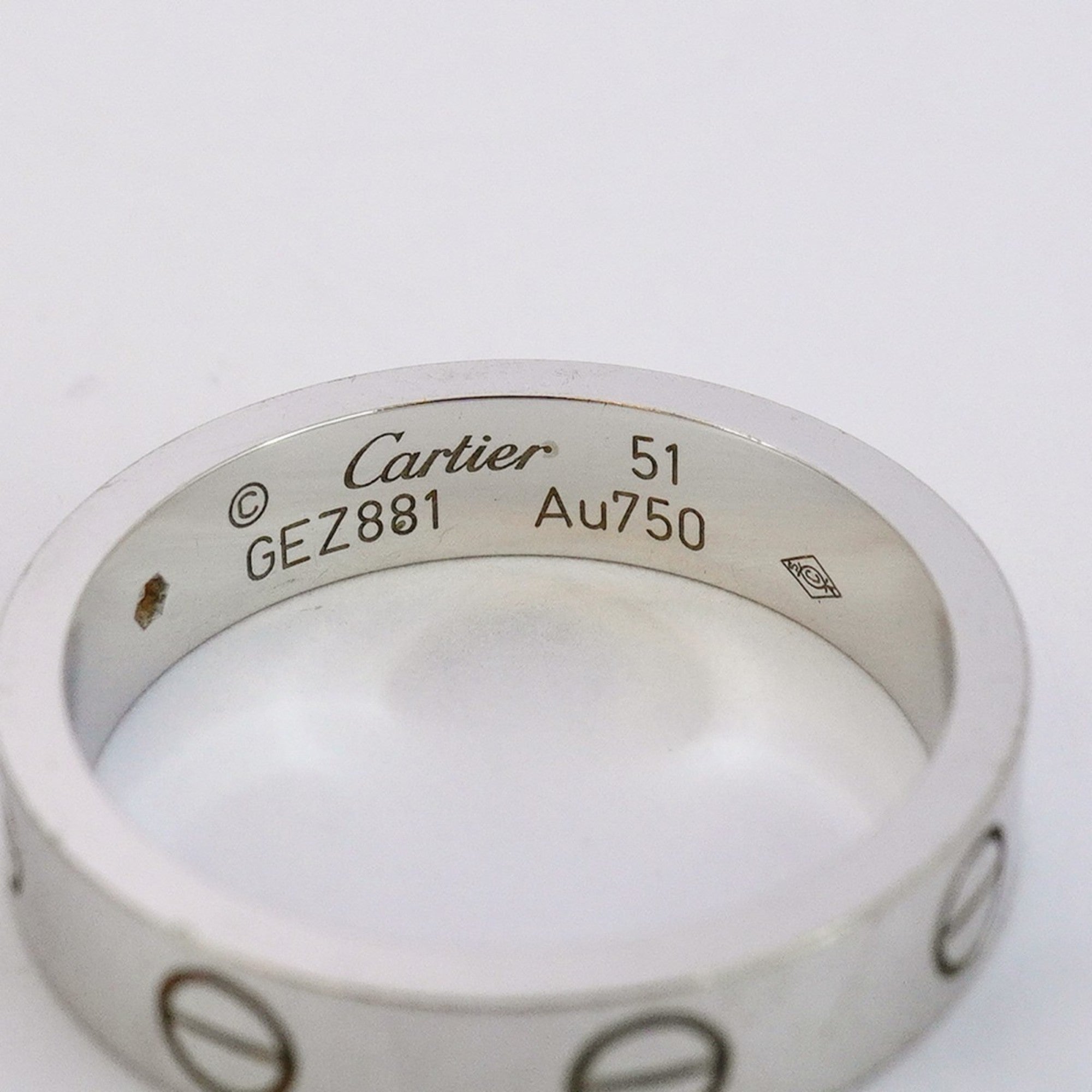 Love Ring 18K White Gold with Diamond Mini