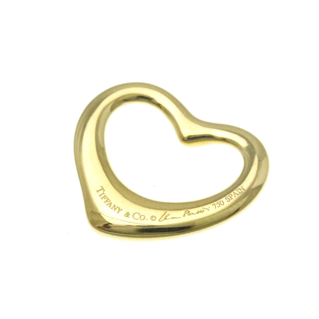 Open Heart Pendant Necklace 18K Yellow Gold 21.5mm