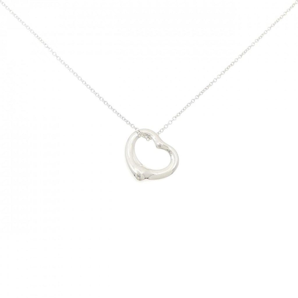 Open Heart Pendant Necklace Sterling Silver 15.4mm