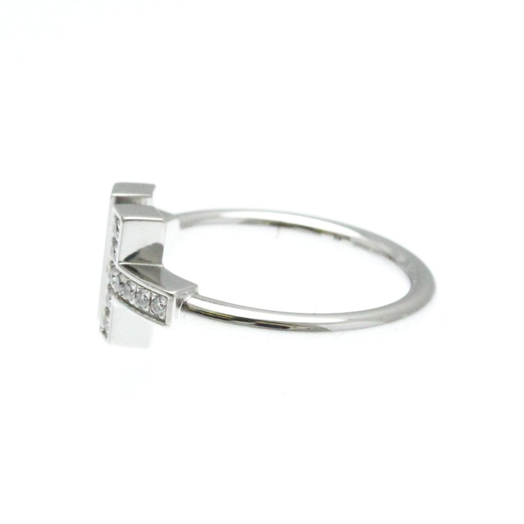 Band Ring 18K White Gold with Diamond and Turquoise