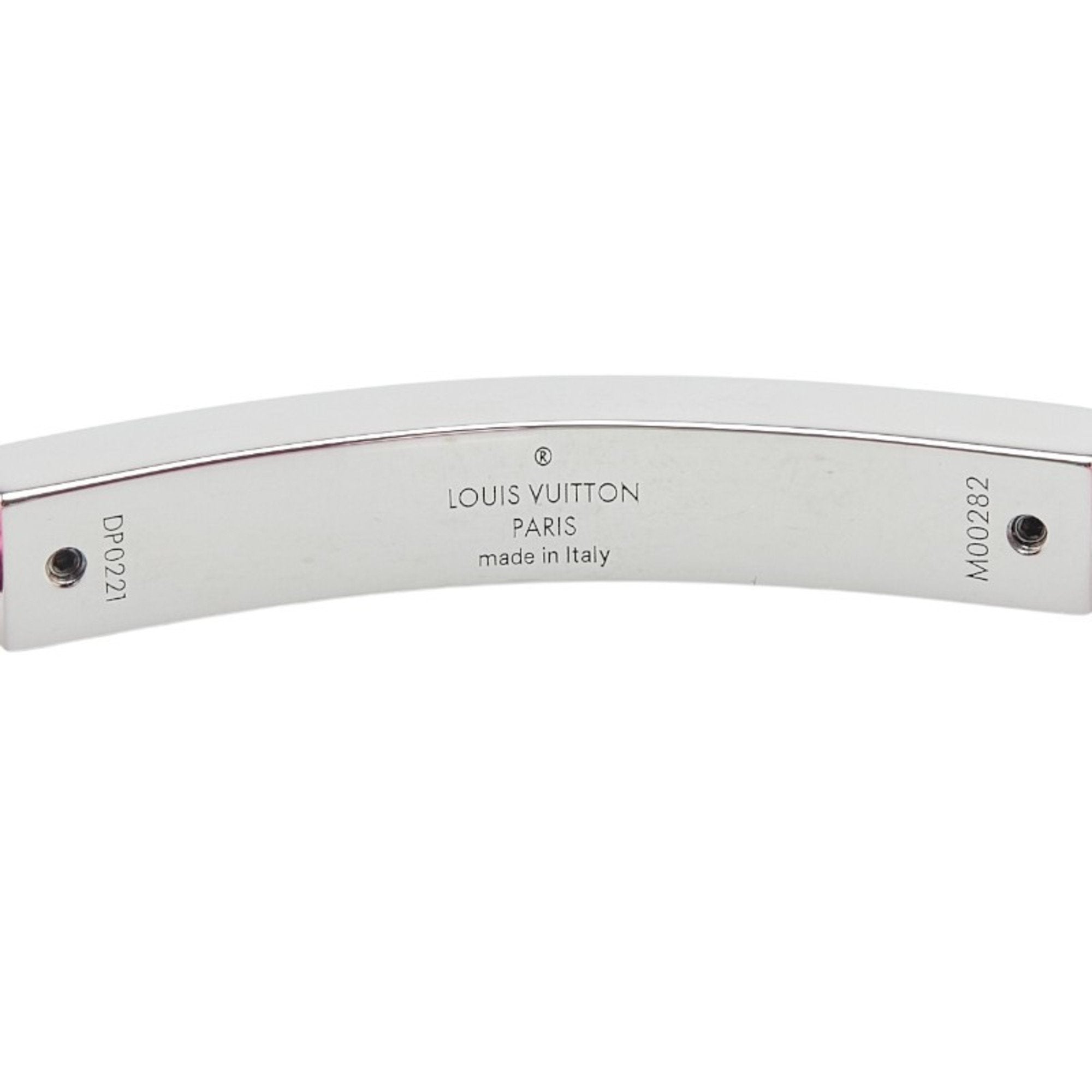 Bracelet Canvas and Metal Silver Pink