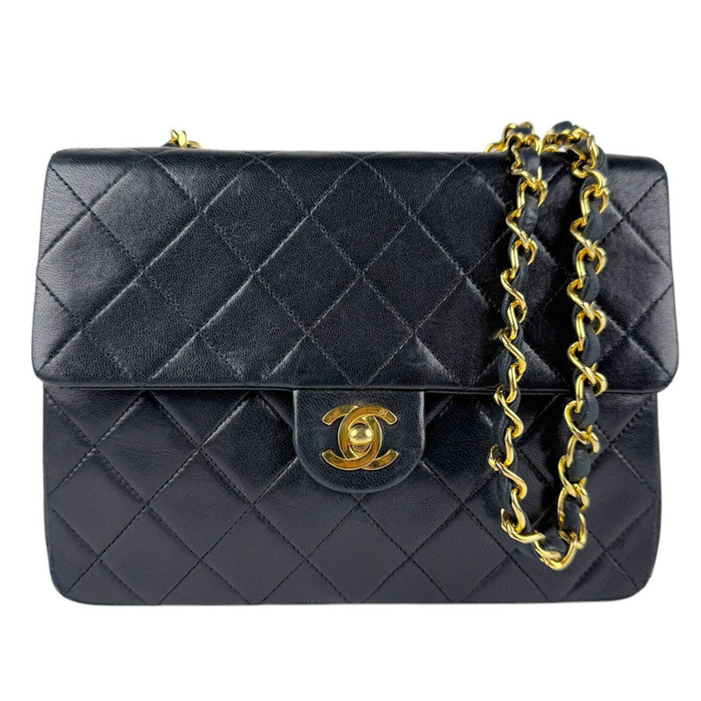Vintage Square Classic Flap Bag Quilted Lambskin Small