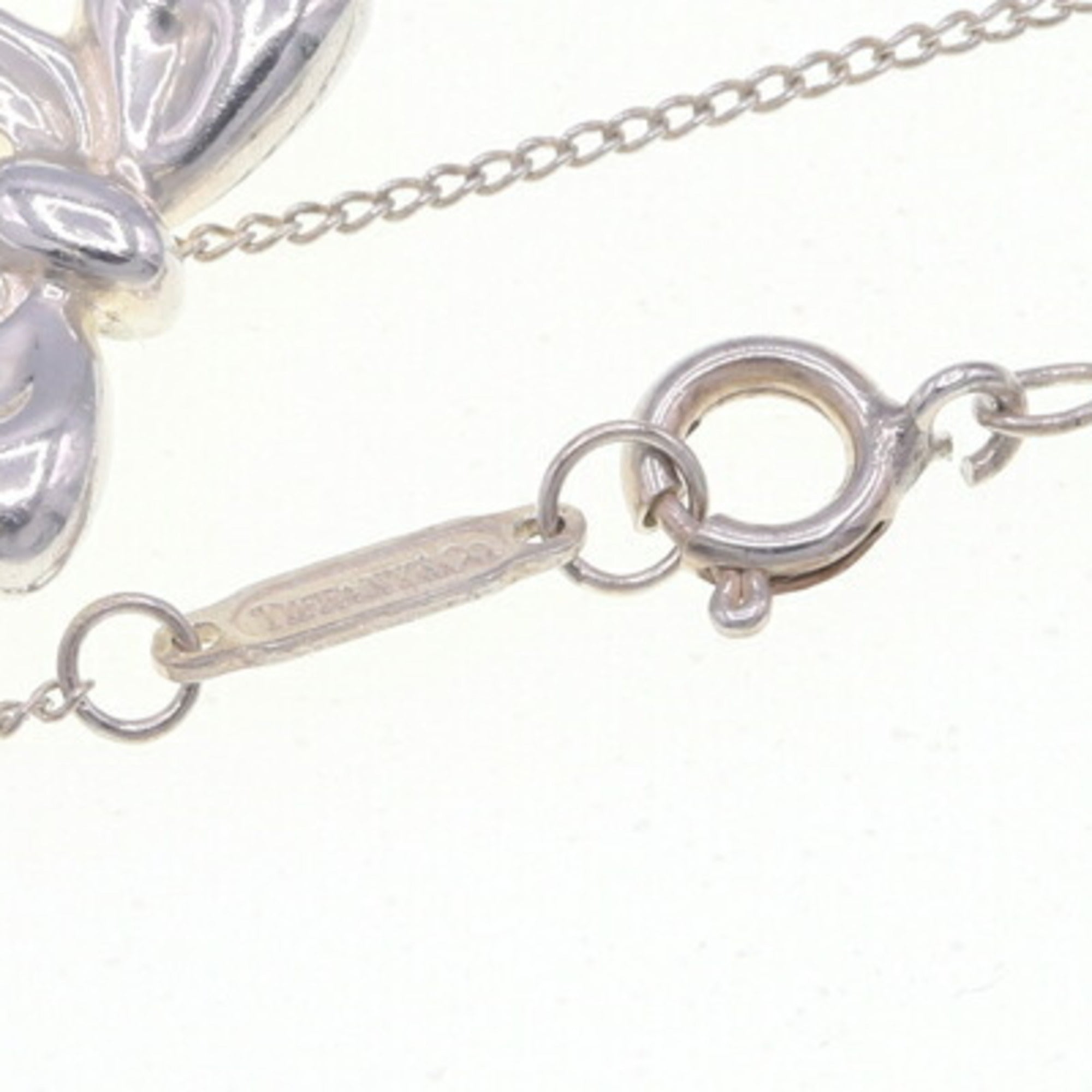 Ribbon Pendant Necklace Sterling Silver