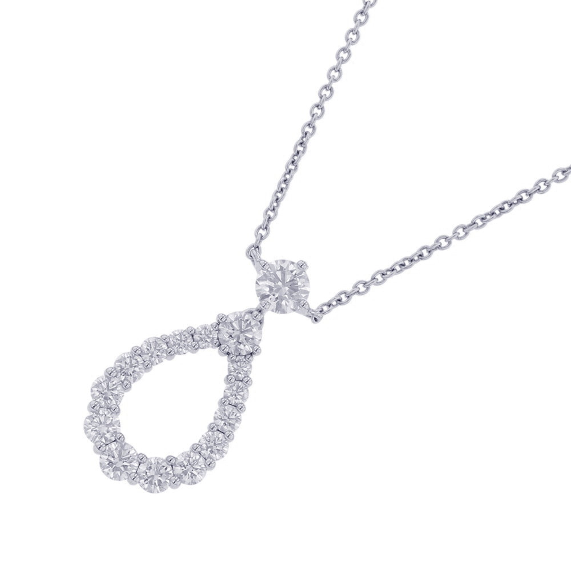 Pendant Necklace Platinum with 15 Extra Large Diamonds