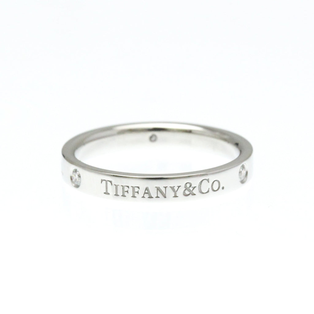 Flat Band Ring Platinum with Diamond