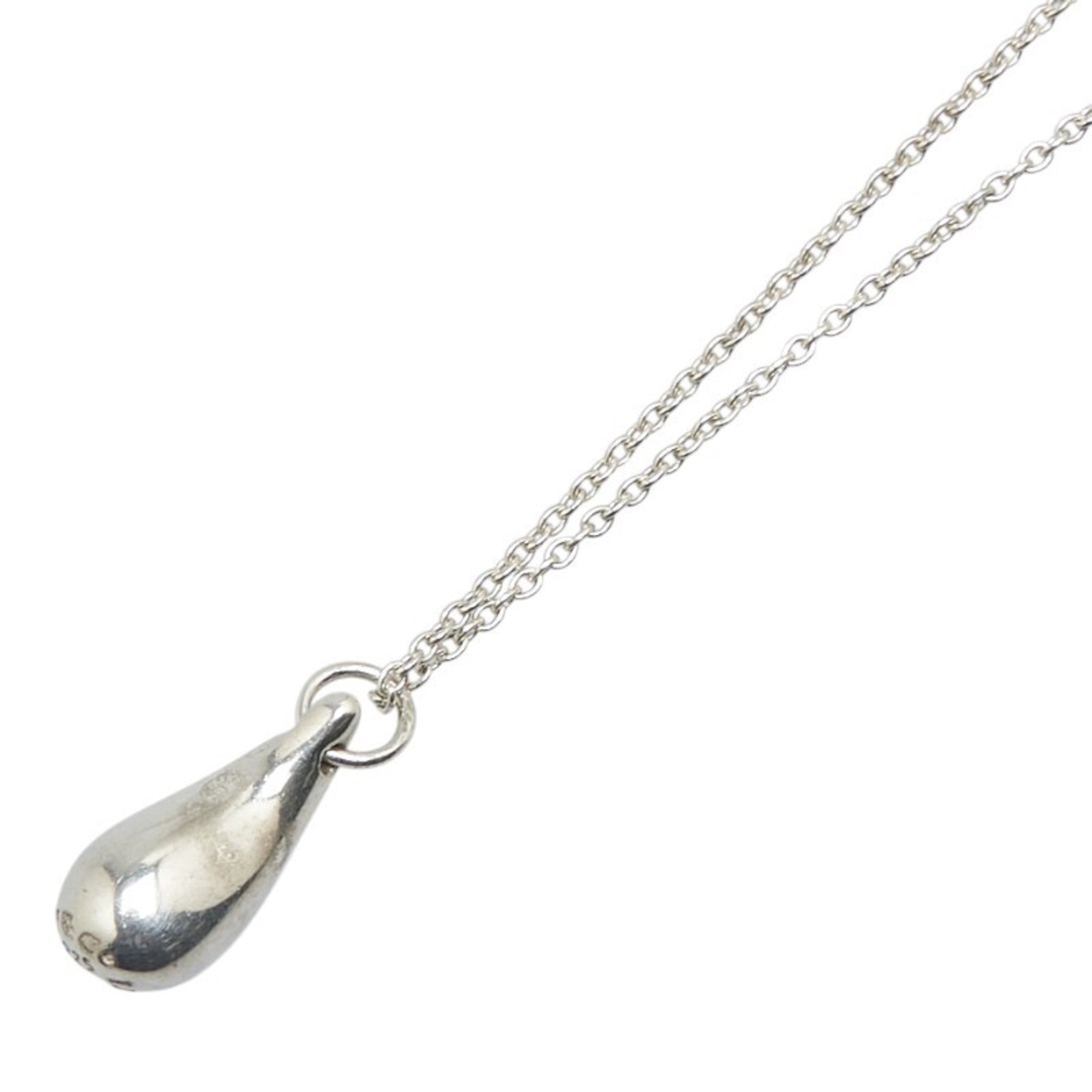 Teardrop Pendant Necklace Sterling Silver
