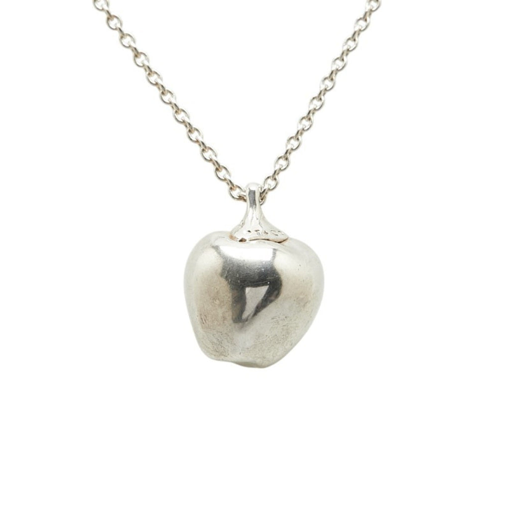 Apple Motif Pendant Necklace Sterling Silver