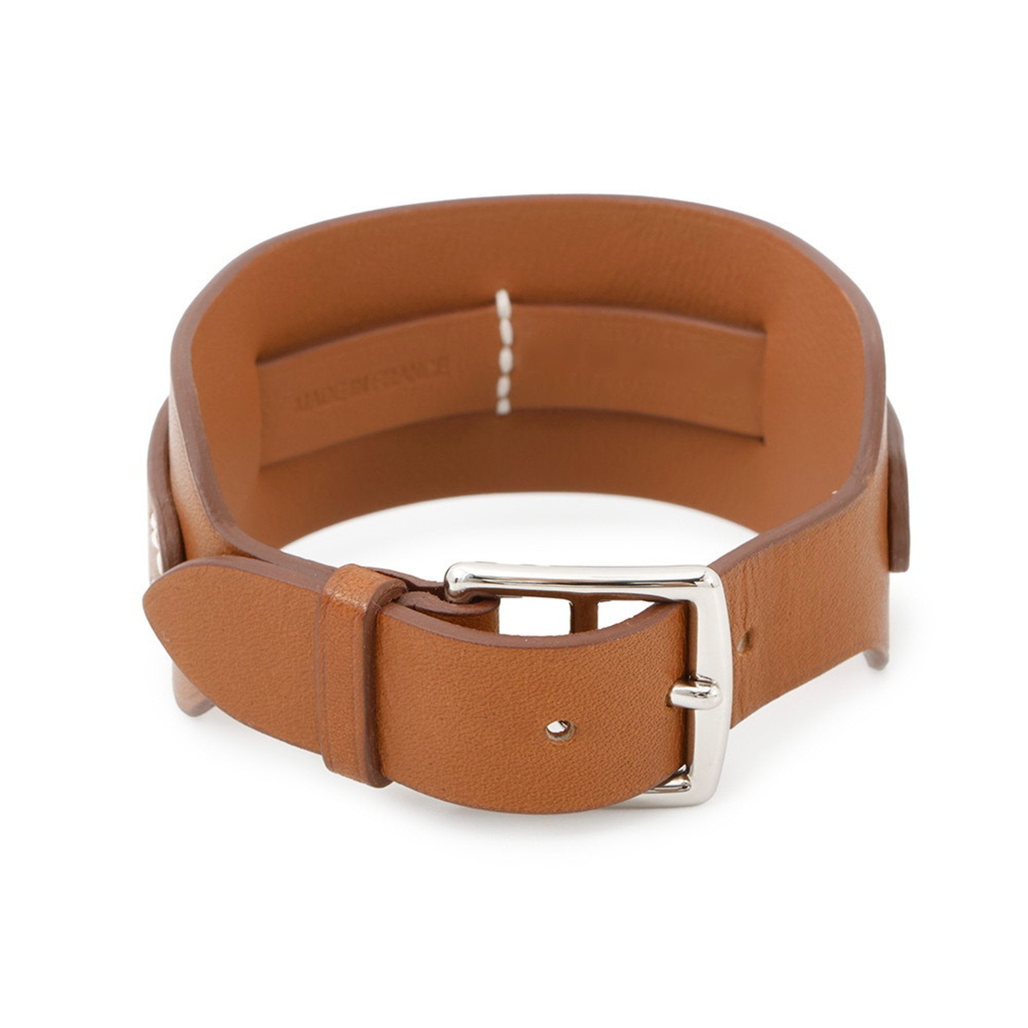Charm Bracelet Tadelakt Leather Gold