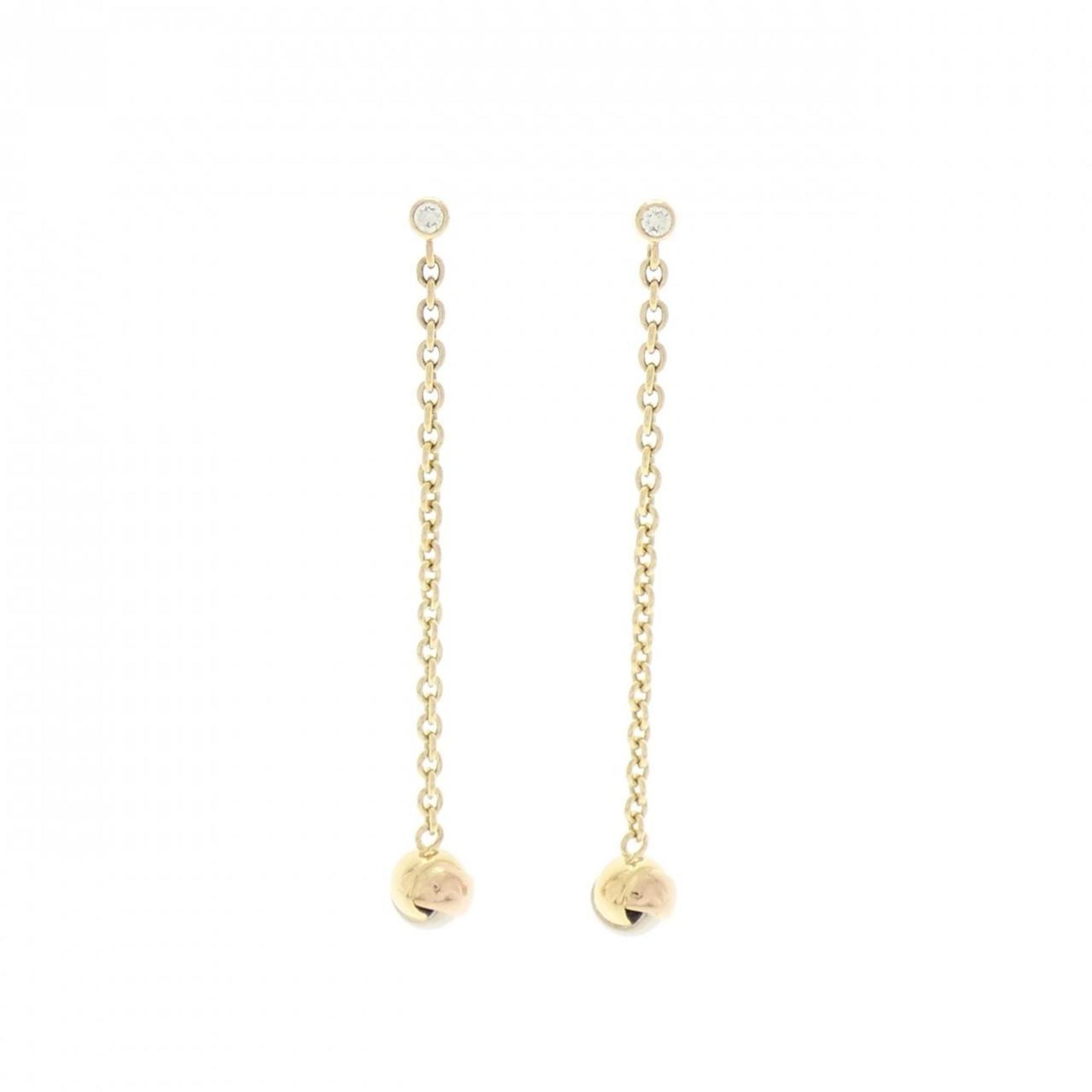 Trinity Earrings 18K Tricolor Gold