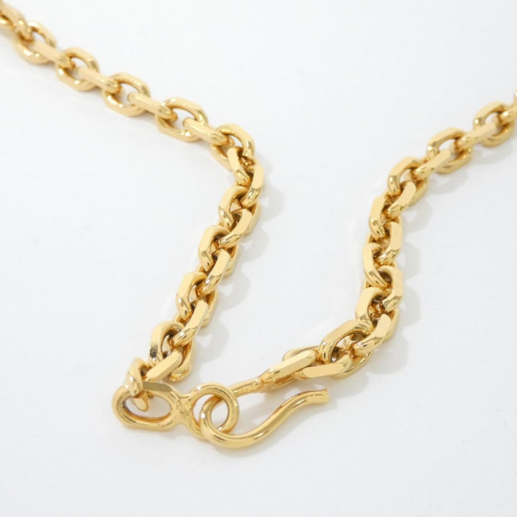 Pendant Necklace Metal Black Red and Gold