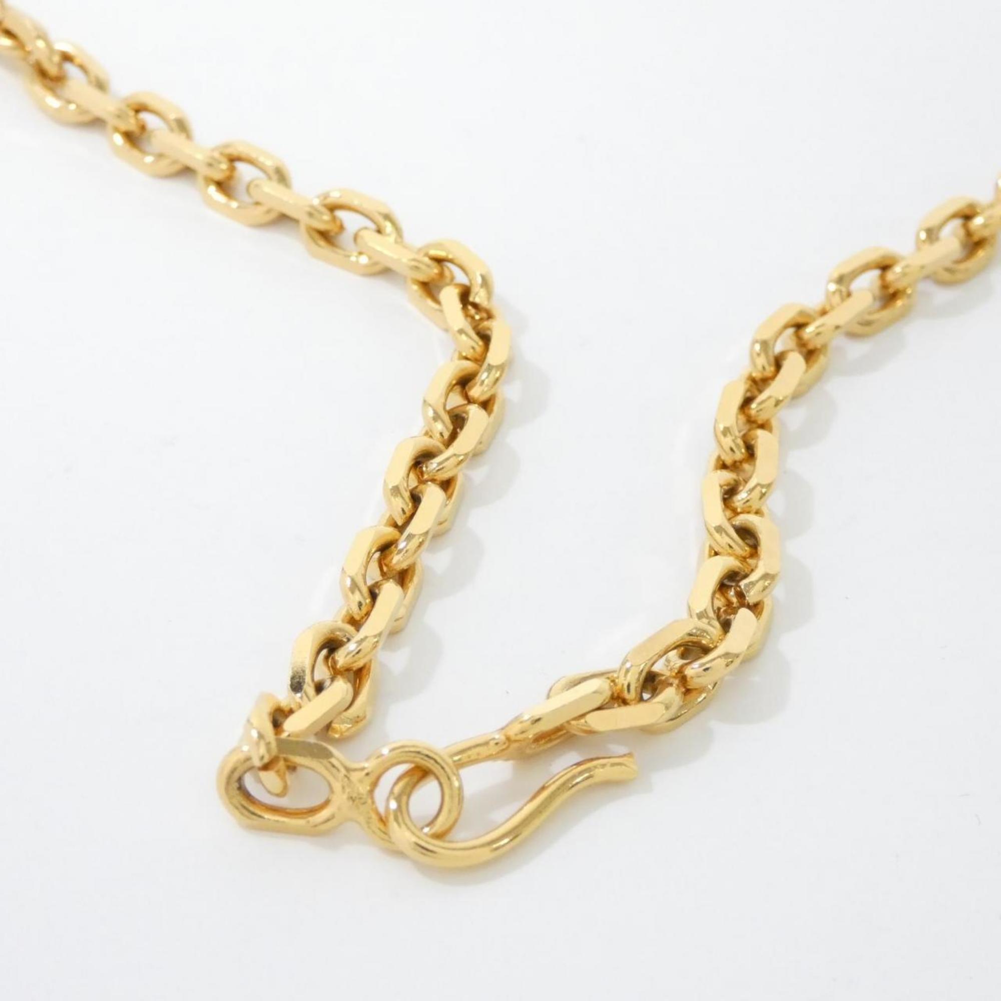 Pendant Necklace Metal Black Red and Gold
