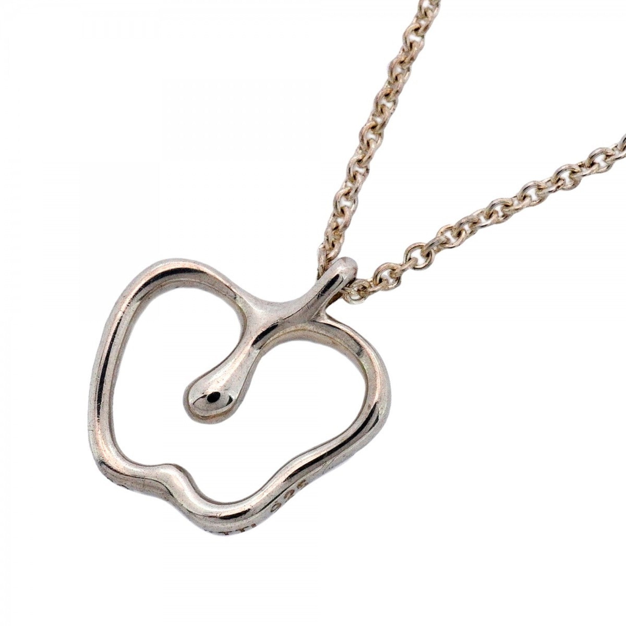 Apple Pendant Necklace Sterling Silver
