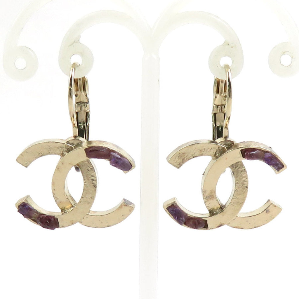 CC Logo Earrings Gold-Tone Metal Gold-Tone Metal