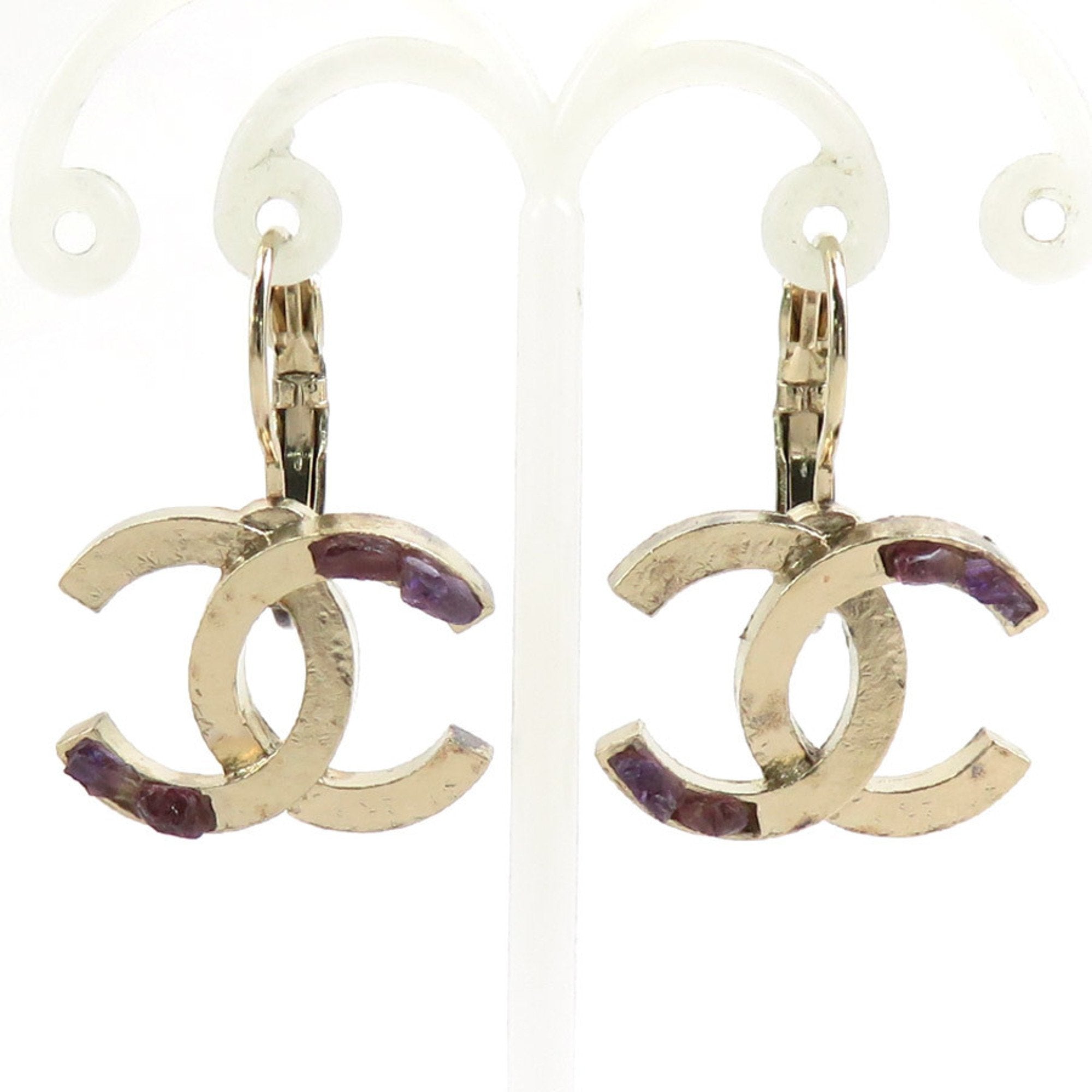 CC Logo Earrings Gold-Tone Metal Gold-Tone Metal
