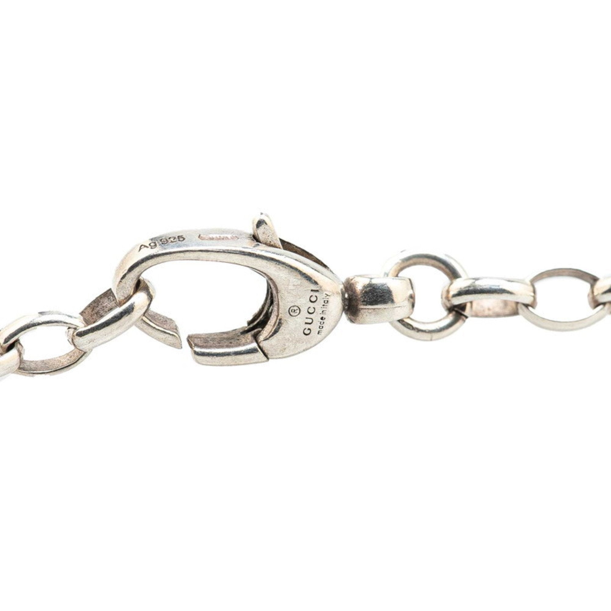Interlocking G Pendant Necklace Sterling Silver