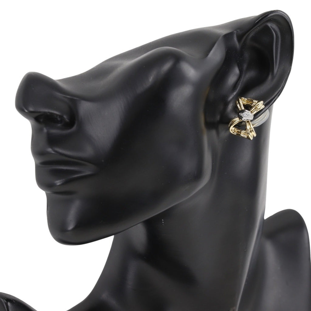 Earrings Platinum and 18K Yellow Gold