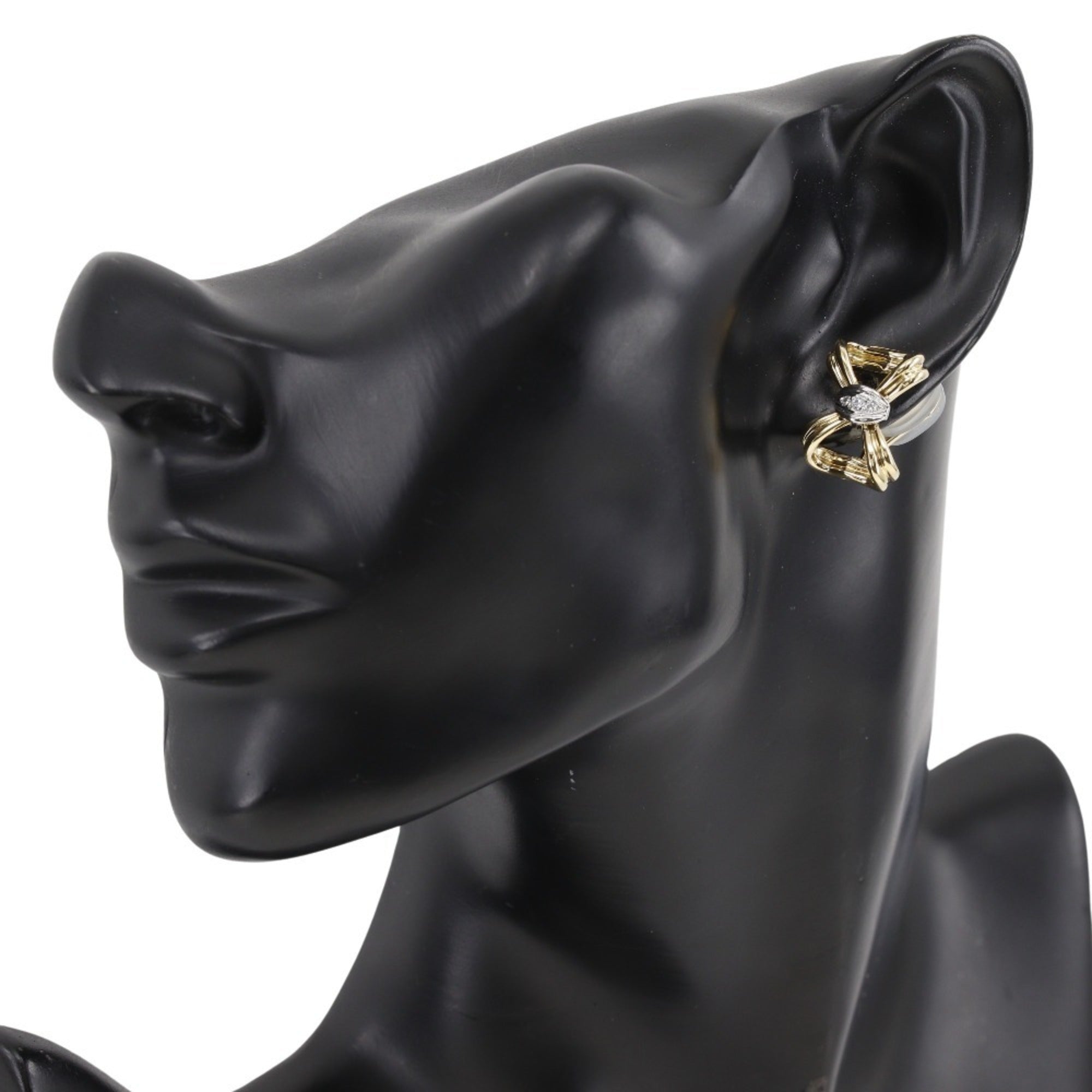 Earrings Platinum and 18K Yellow Gold