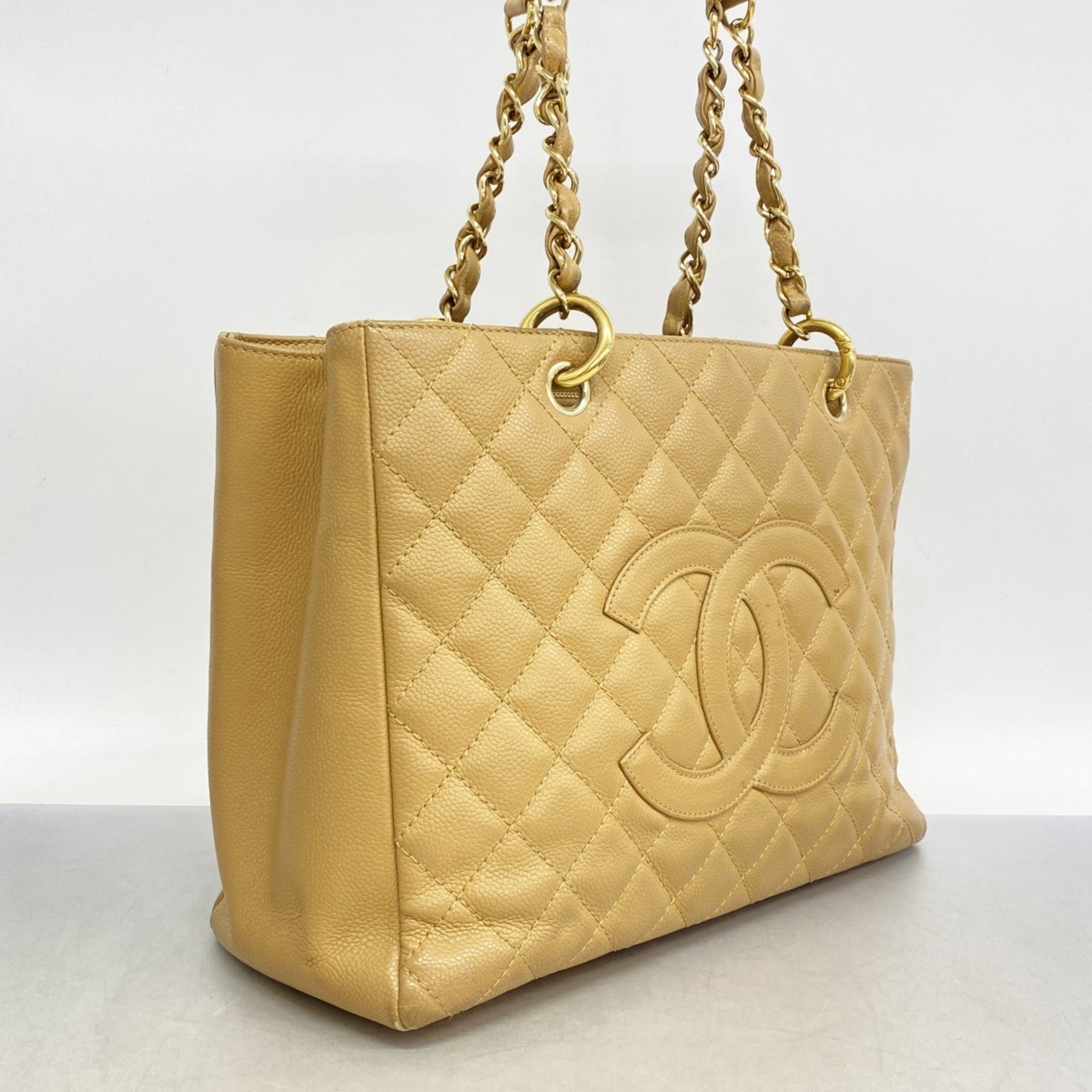 Grand Shopping Tote Quilted Caviar
