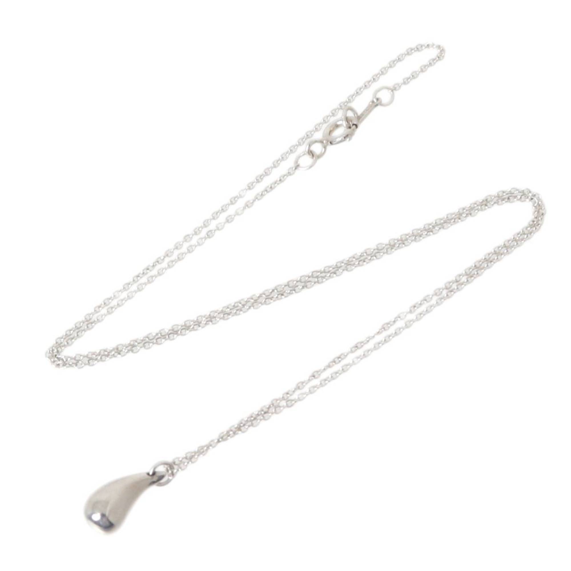 Teardrop Pendant Necklace Sterling Silver