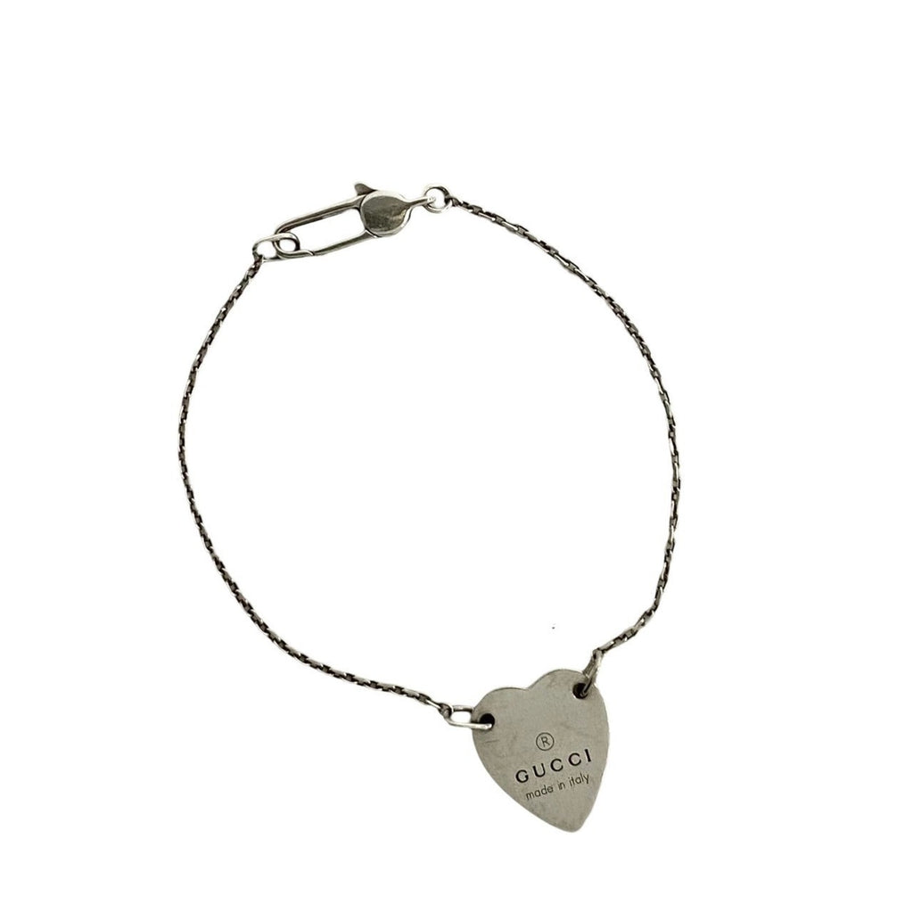 Heart Tag Motif Bracelet Sterling Silver