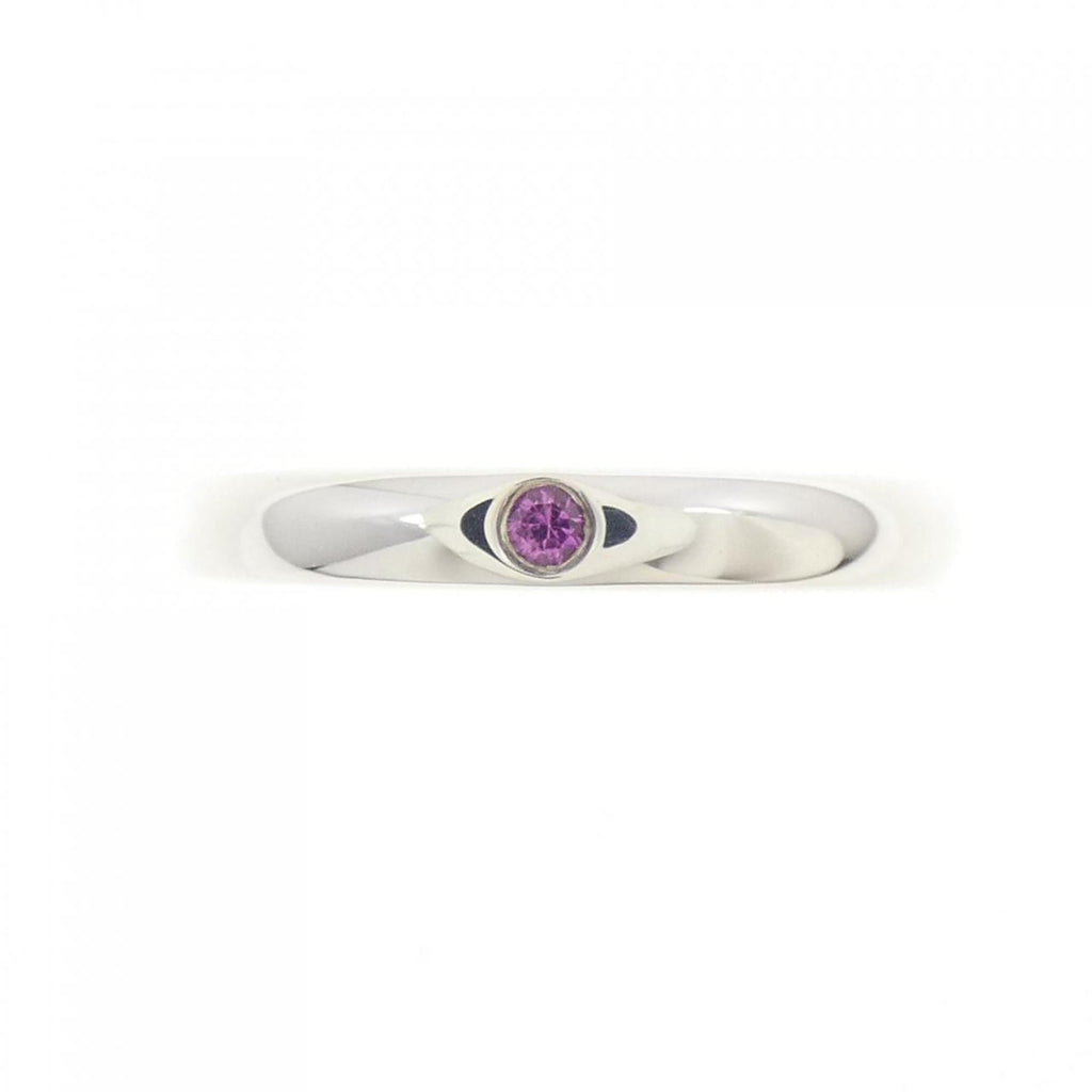 Band Ring Sterling Silver With Sapphire