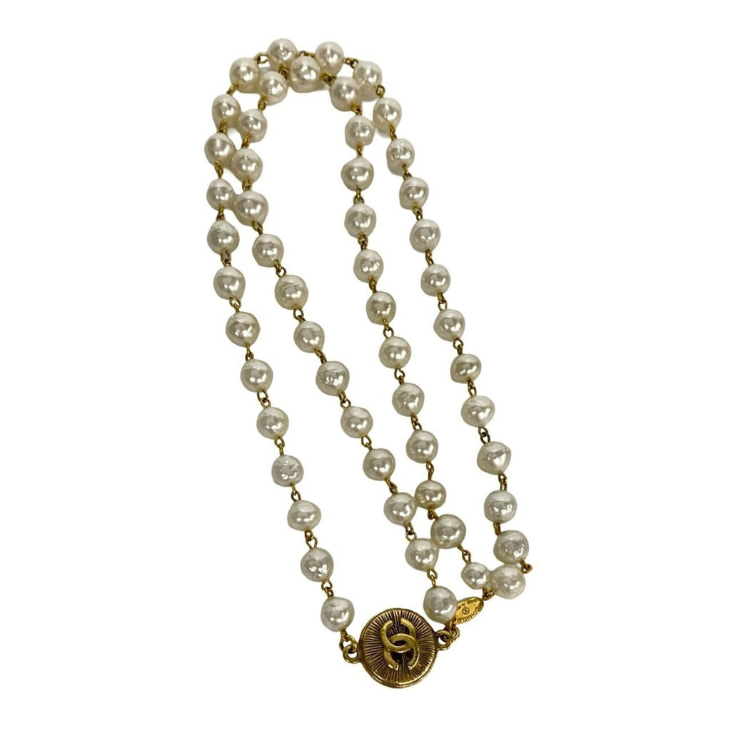 CC Logo Pendant Necklace Metal