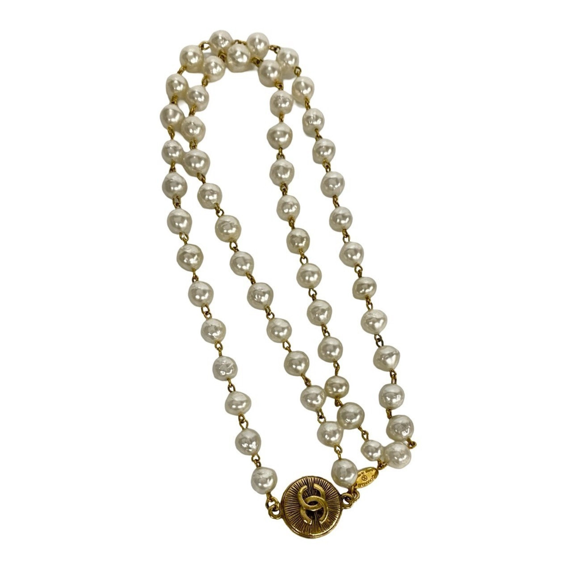 CC Logo Pendant Necklace Metal