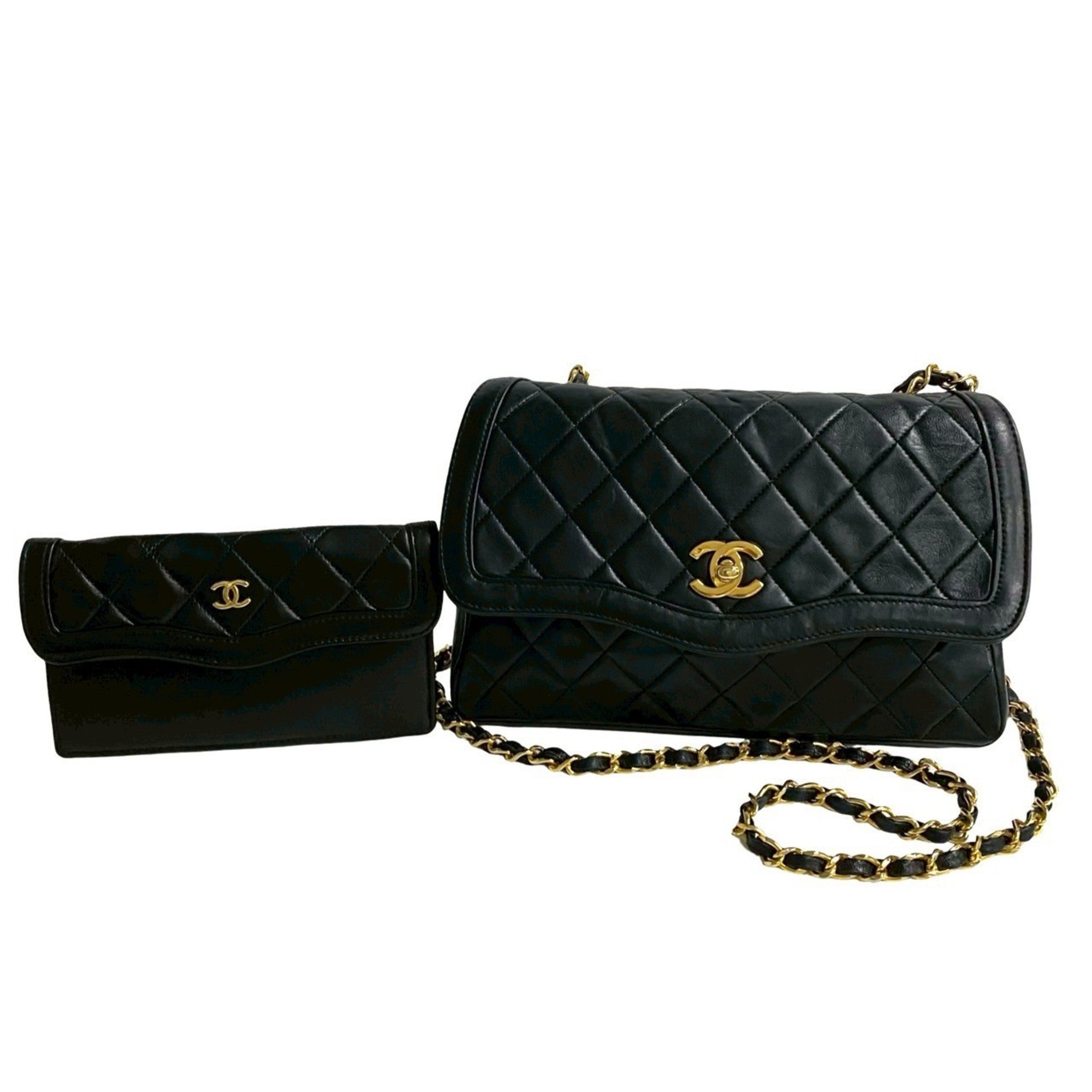 Vintage CC Chain Flap Bag Quilted Lambskin Medium