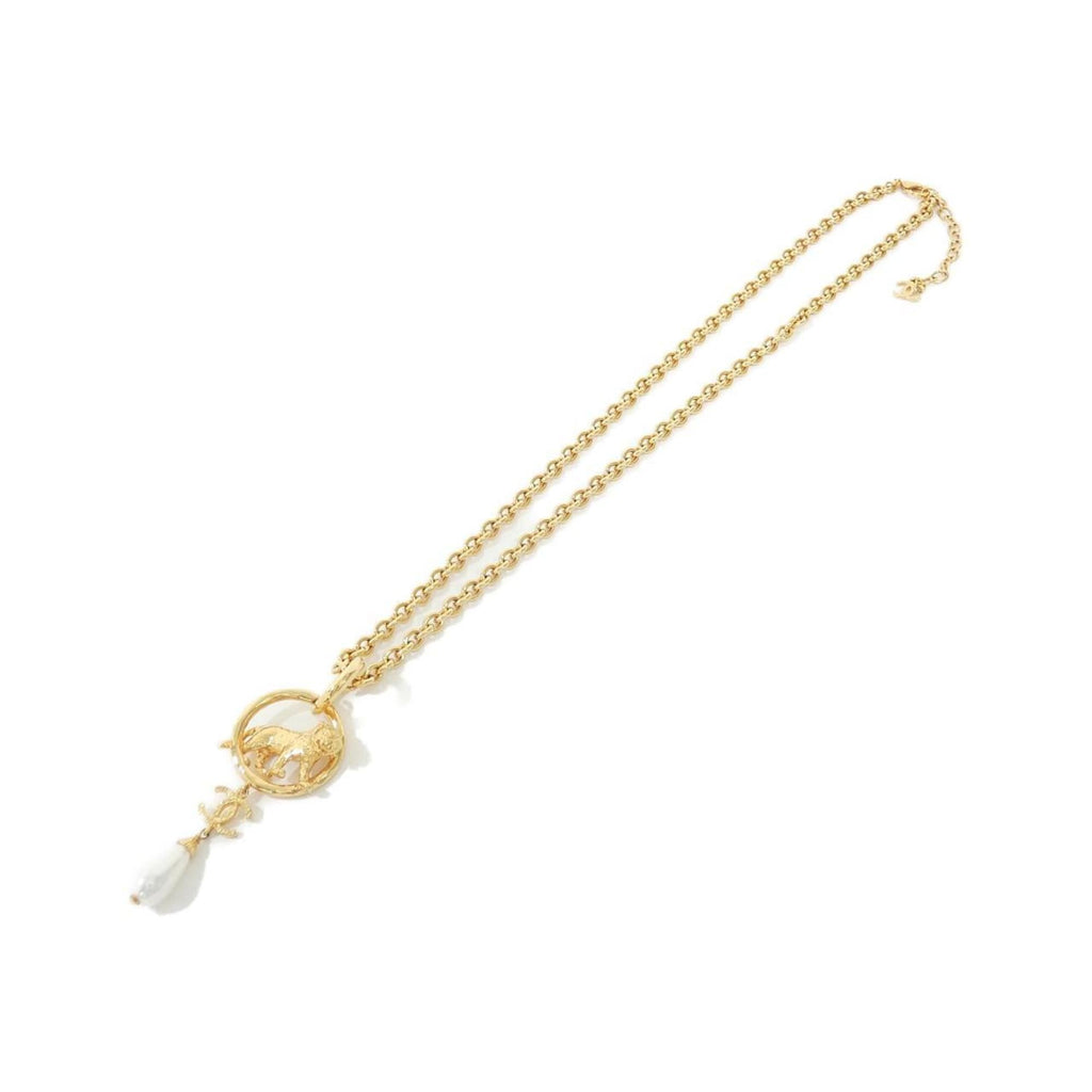 Pendant Necklace Gold with Artificial Pearl
