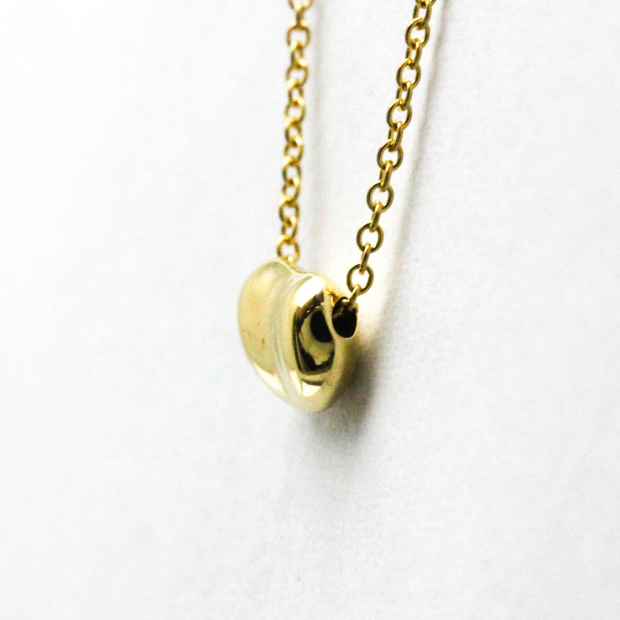 Bean Pendant Necklace 18K Yellow Gold 5mm