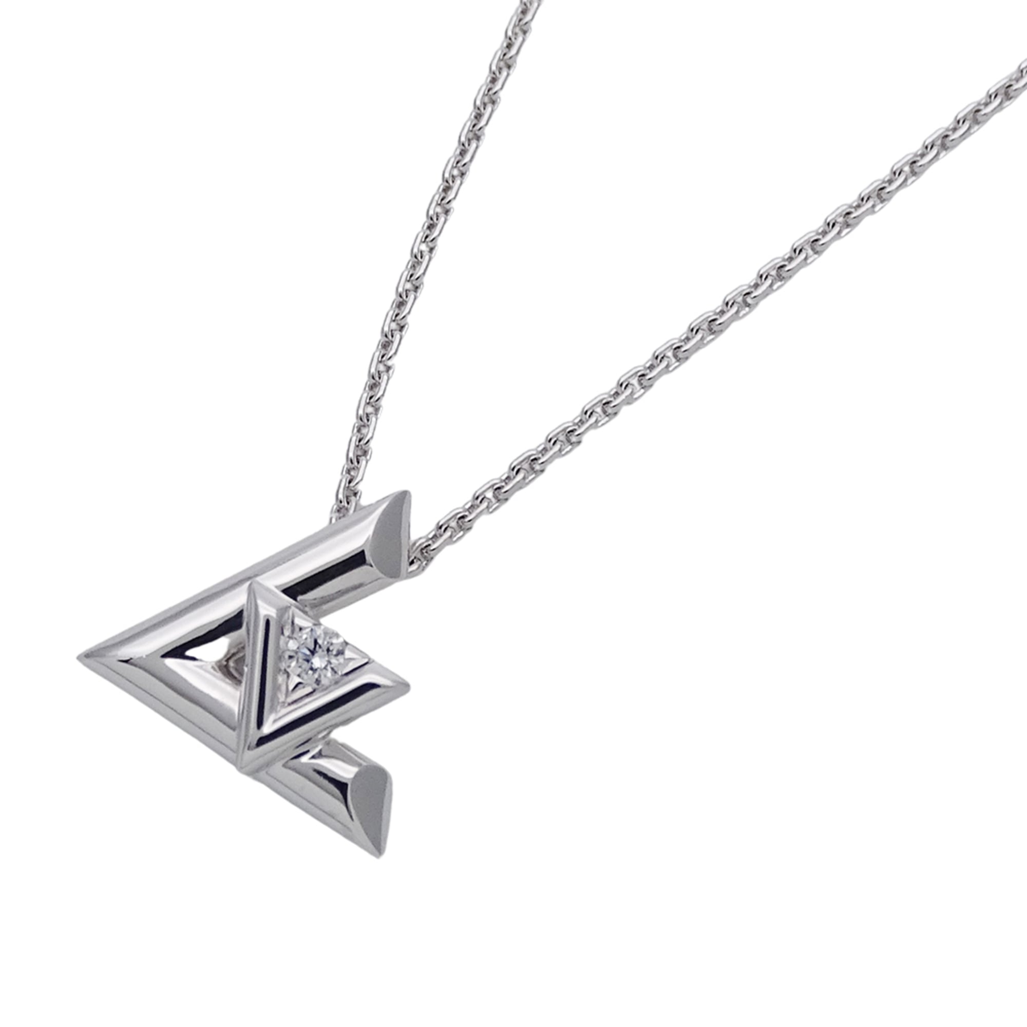 Volt One Pendant Necklace 18K White Gold Mini