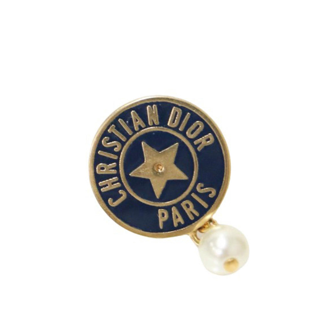 Earrings Pearl Gold-Tone Metal