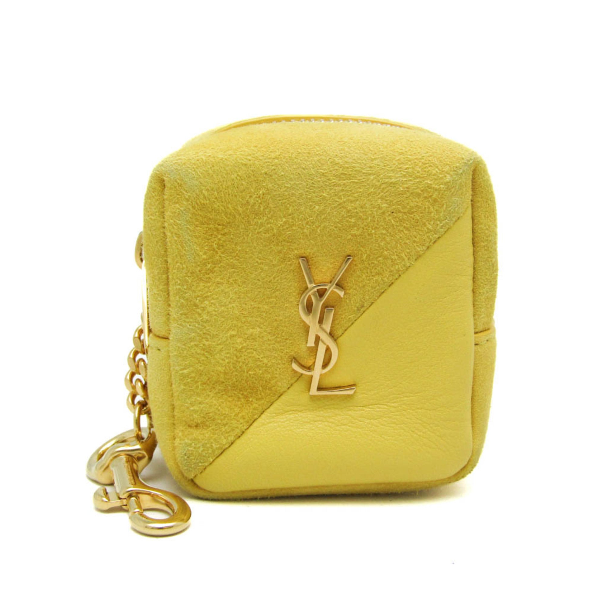 Handbag Charm Leather Yellow
