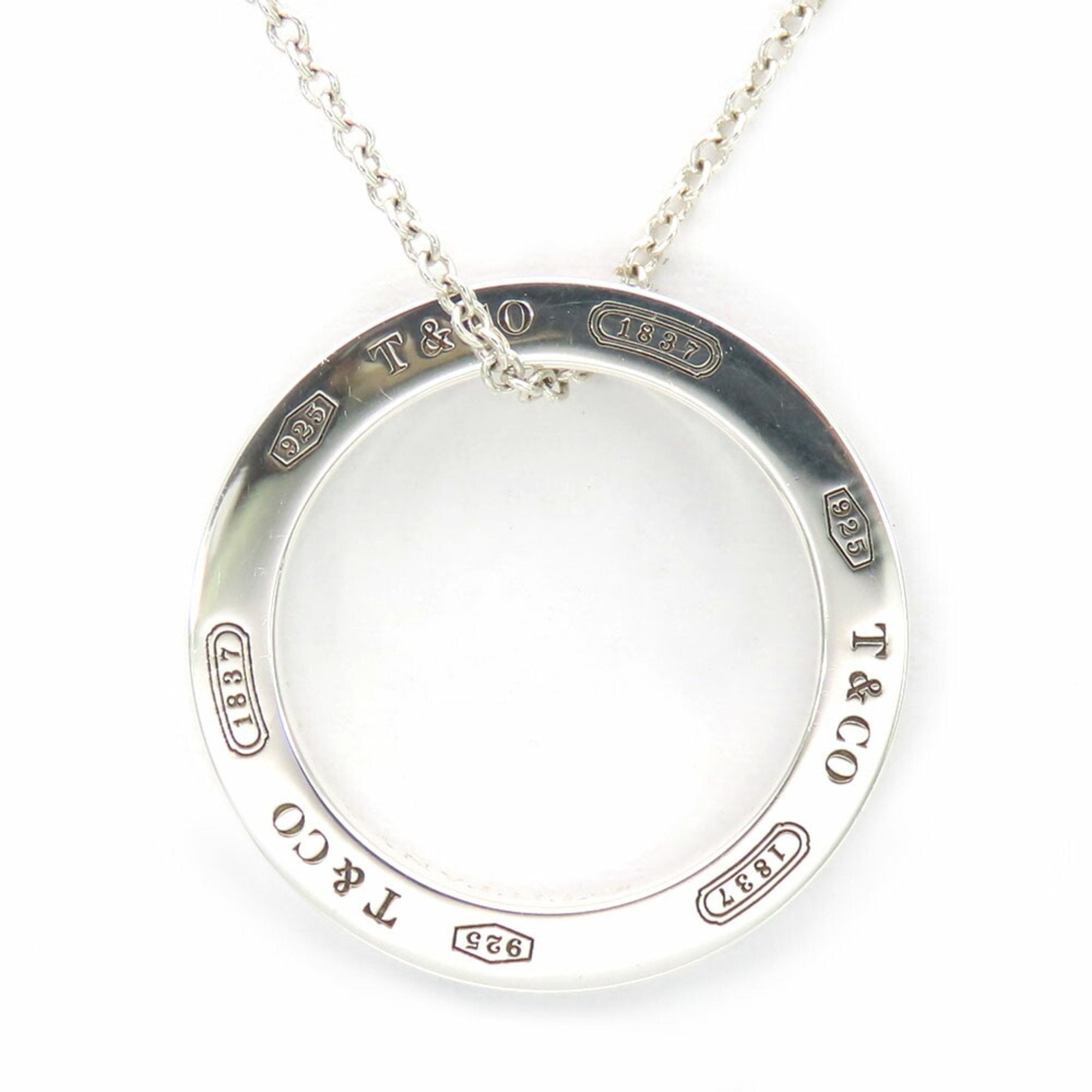 Circle Pendant Necklace Sterling Silver
