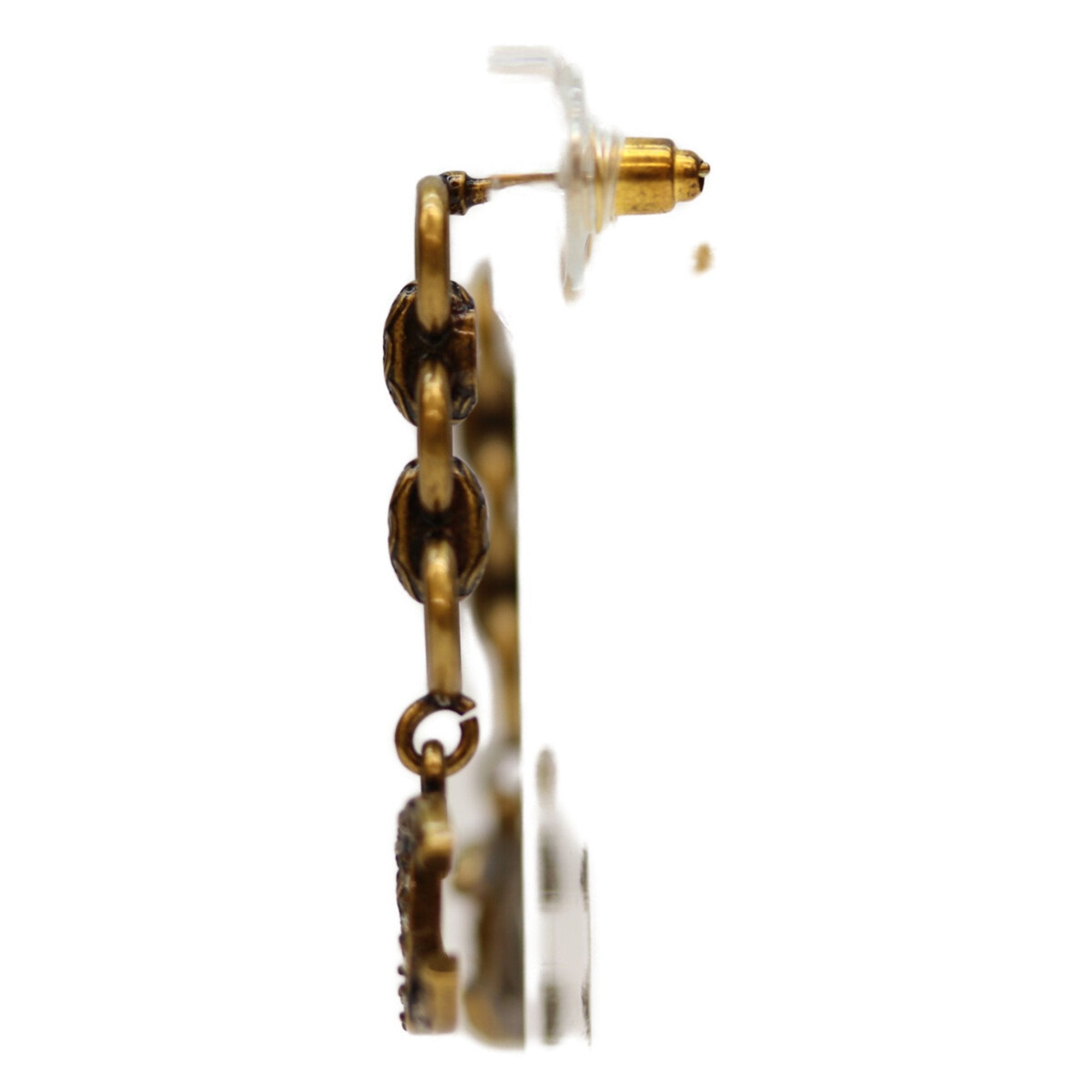 CC Logo Earrings Gold-Tone Metal