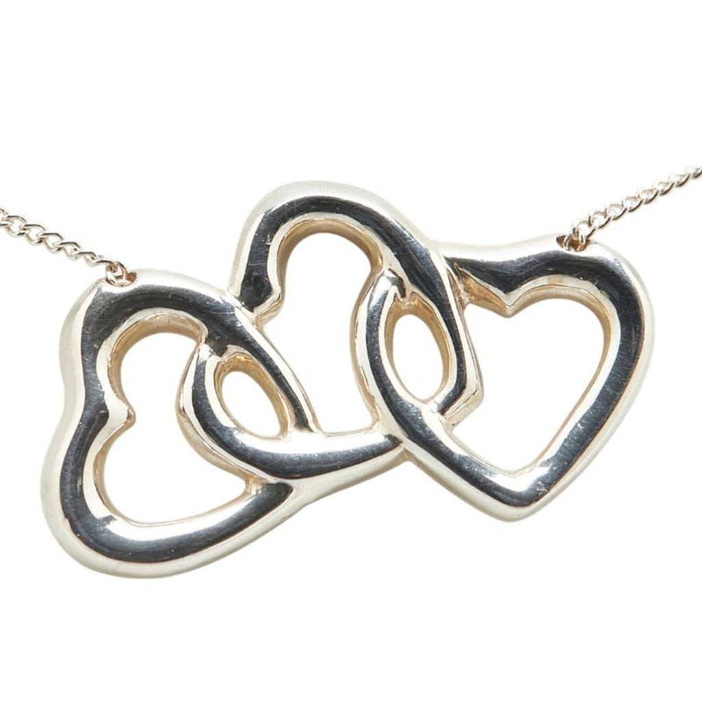 Triple Heart Pendant Necklace Sterling Silver
