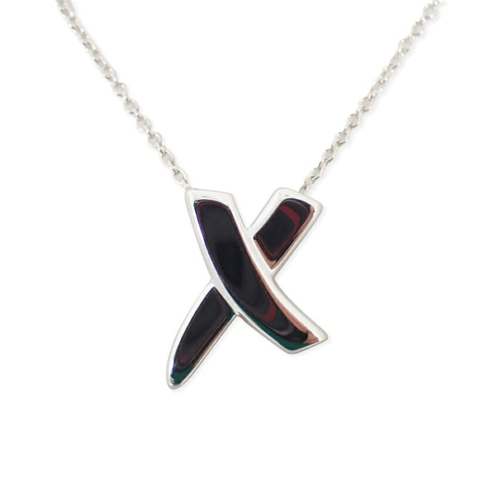 Kiss Pendant Necklace Sterling Silver