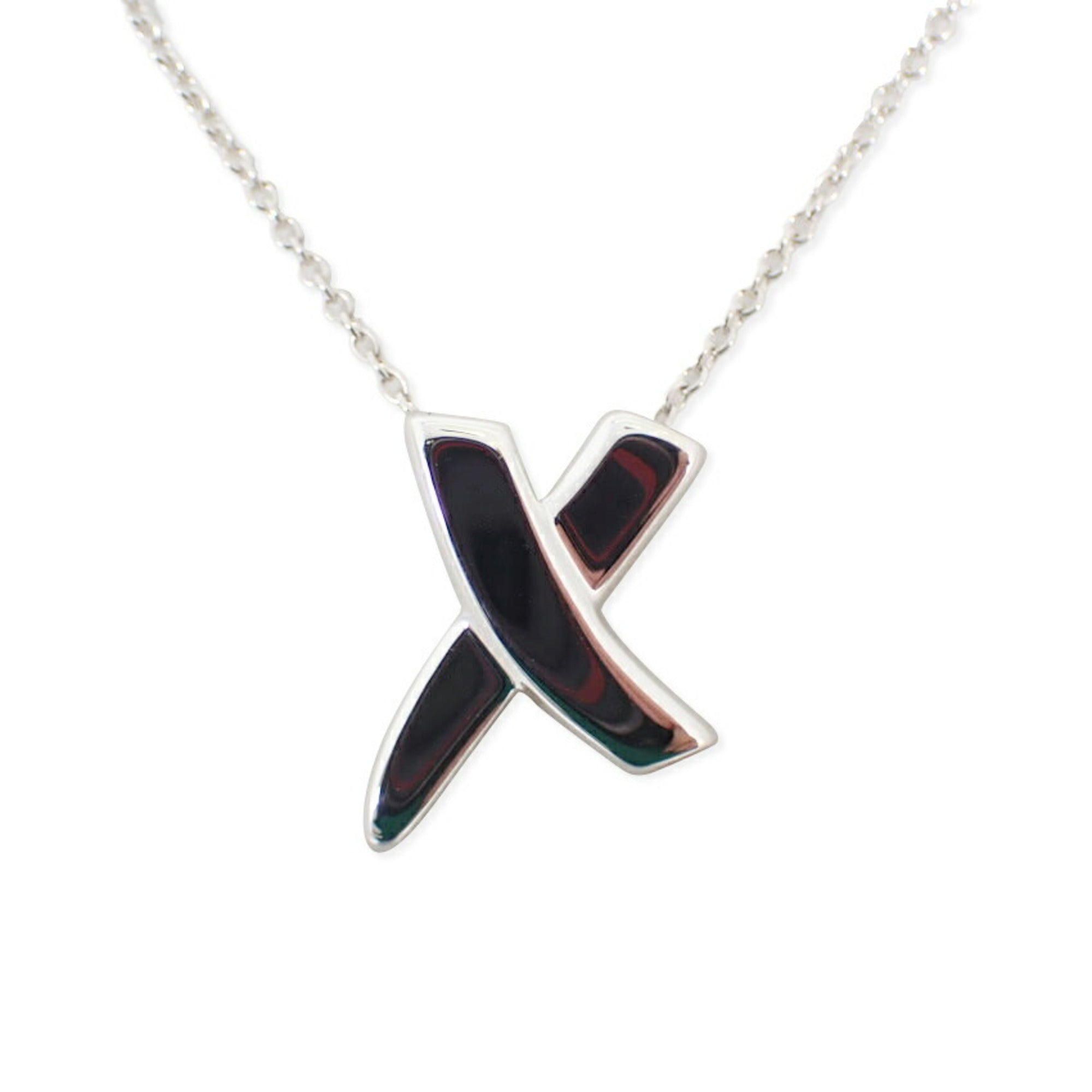 Kiss Pendant Necklace Sterling Silver