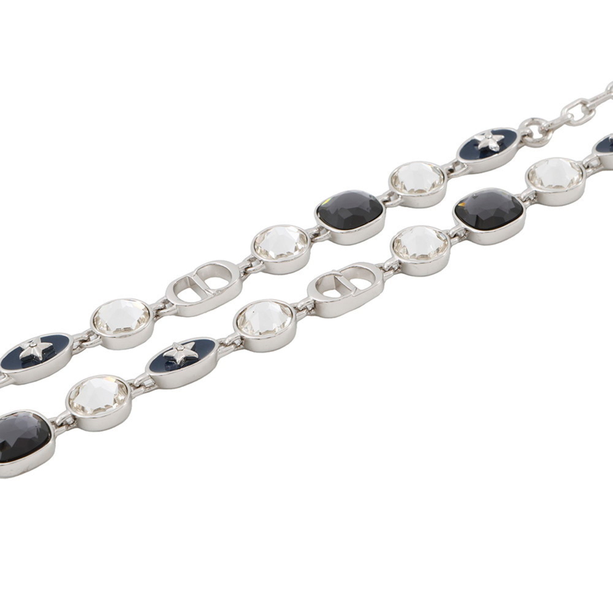 Pendant Necklace Metal Silver with Color Stone