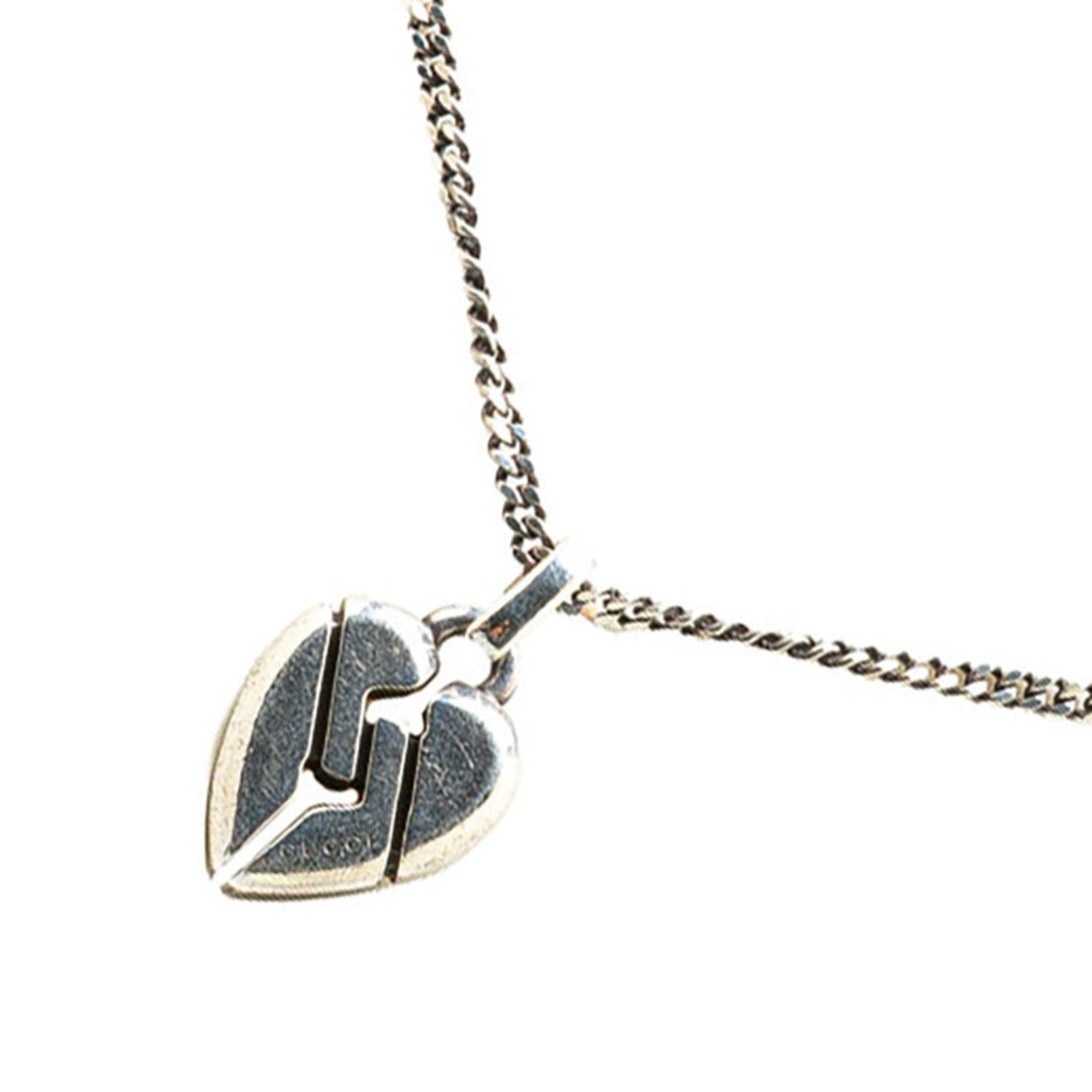 Knot Heart Pendant Necklace Sterling Silver