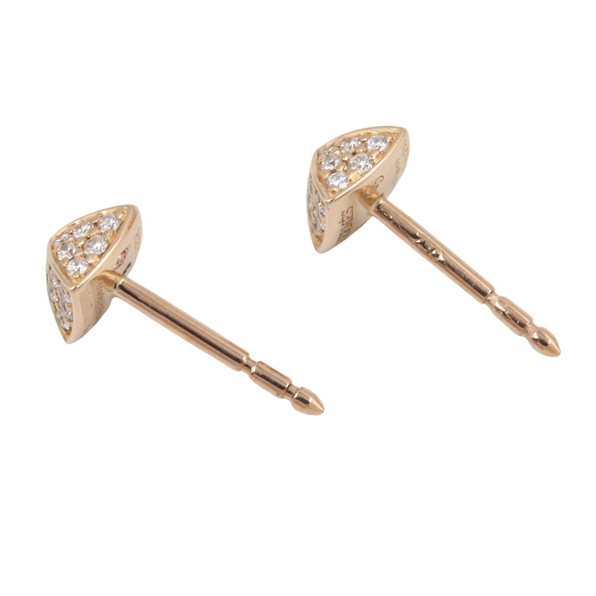 Clous Earrings 18K Rose Gold with Diamond 18K Rose Gold