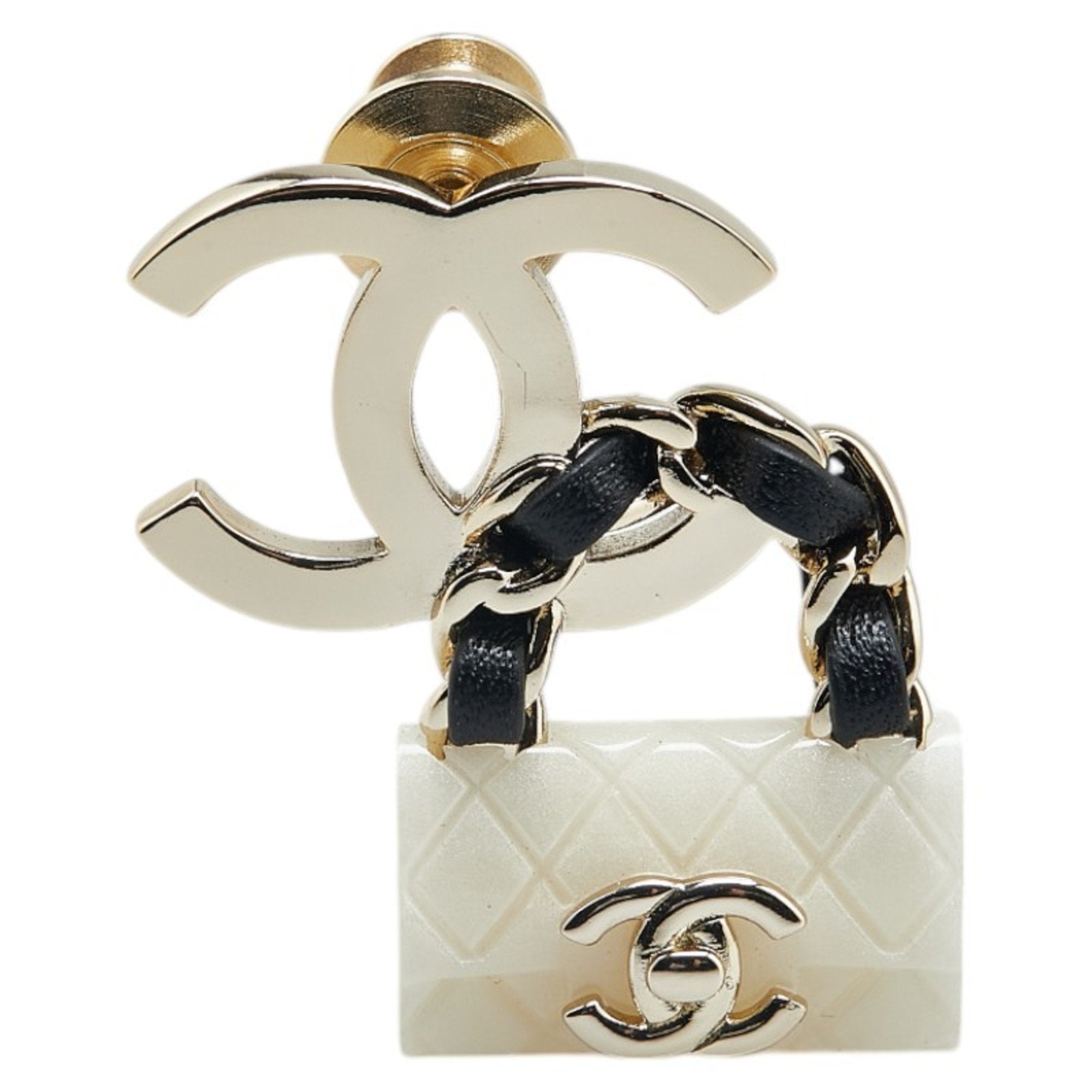 CC Logo Brooch Metal