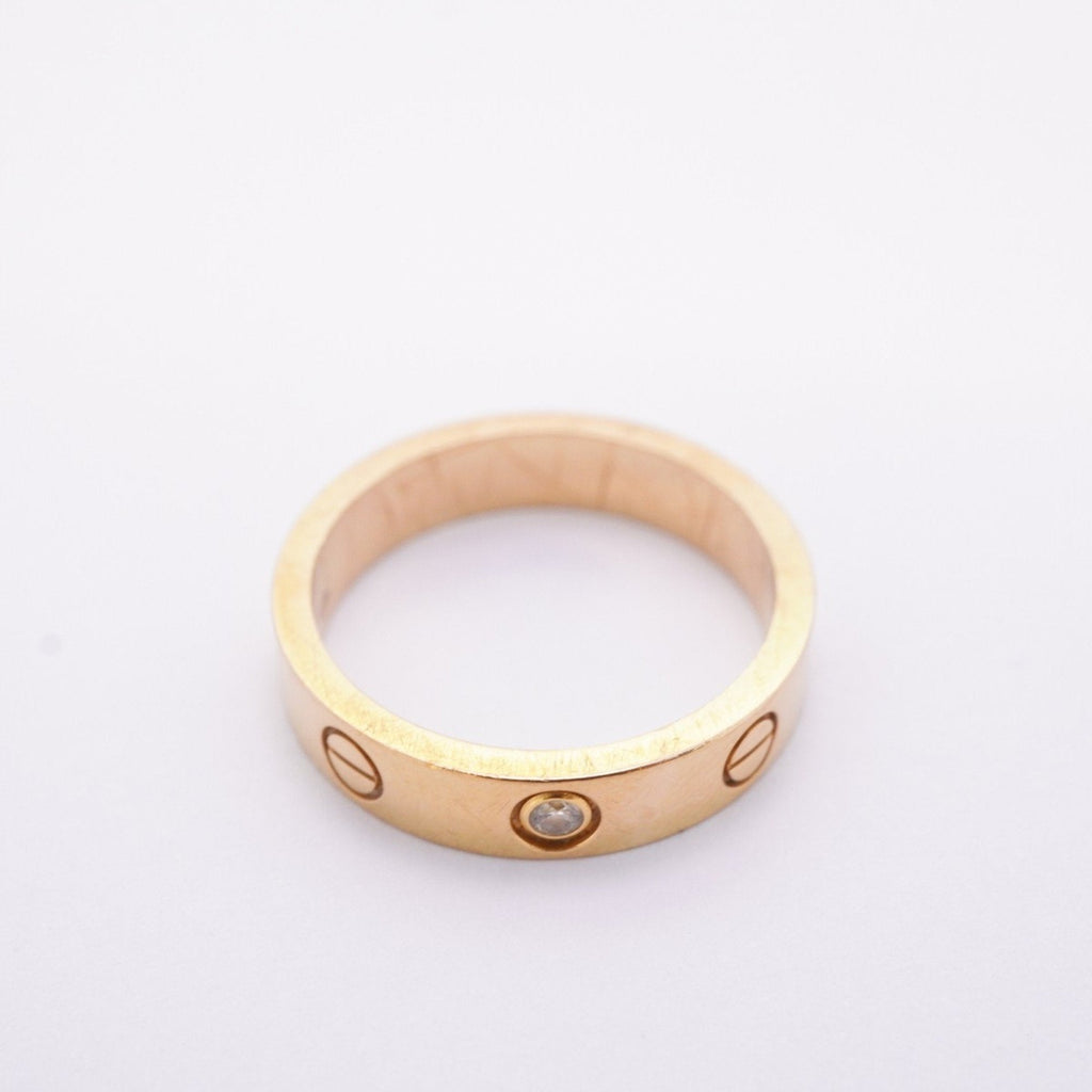 Love Ring 18K Rose Gold Mini with Diamond