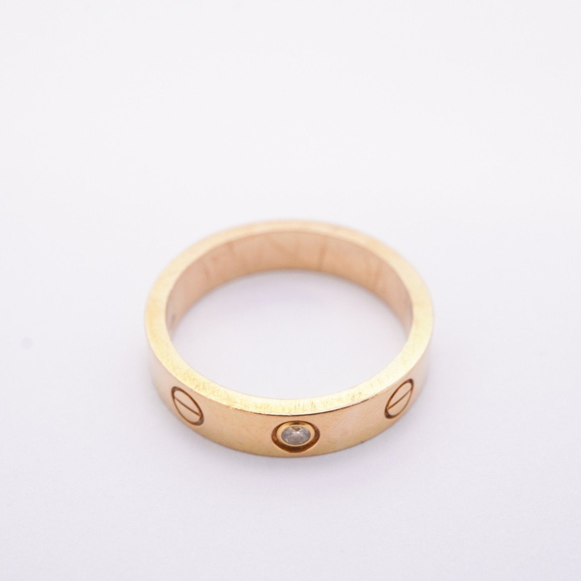 Love Ring 18K Rose Gold Mini with Diamond
