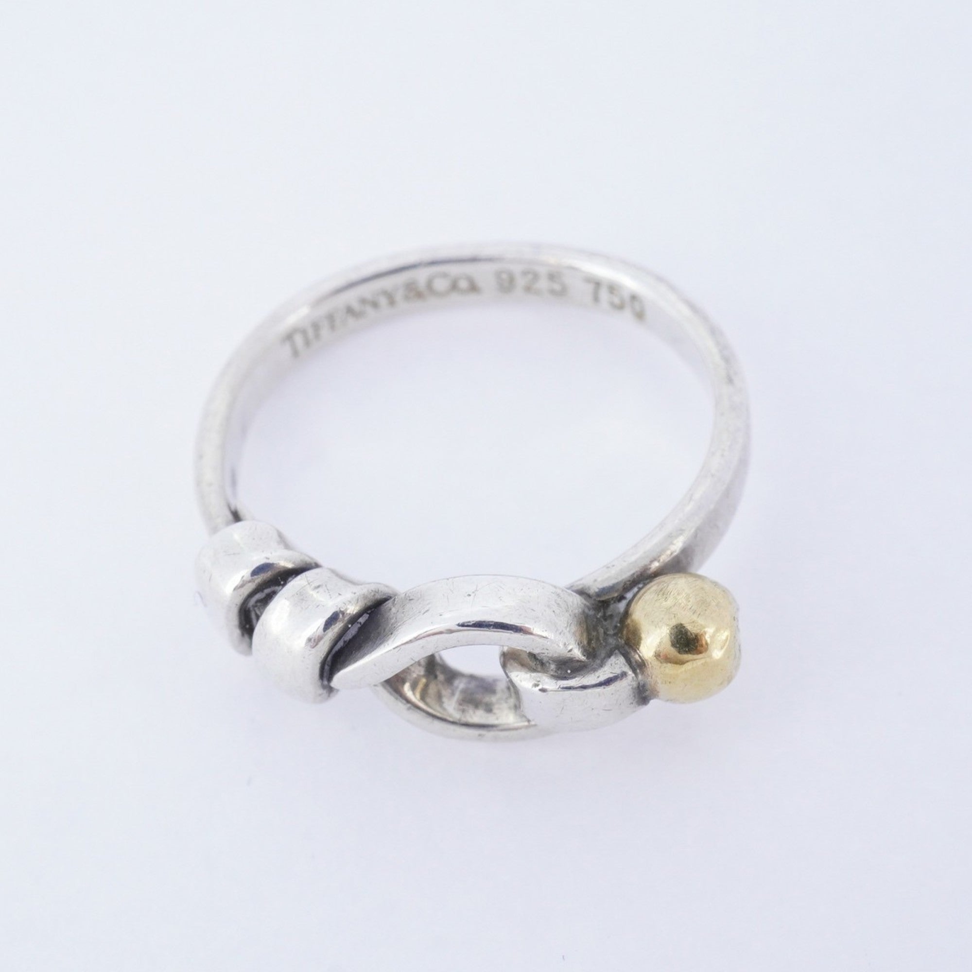 Hook and Eye Ring 18K Yellow Gold and Sterling Silver