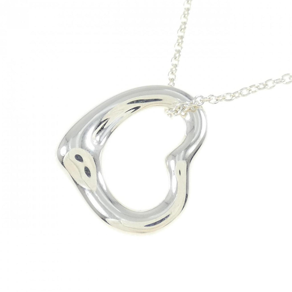 Open Heart Pendant Necklace Sterling Silver 15.9mm