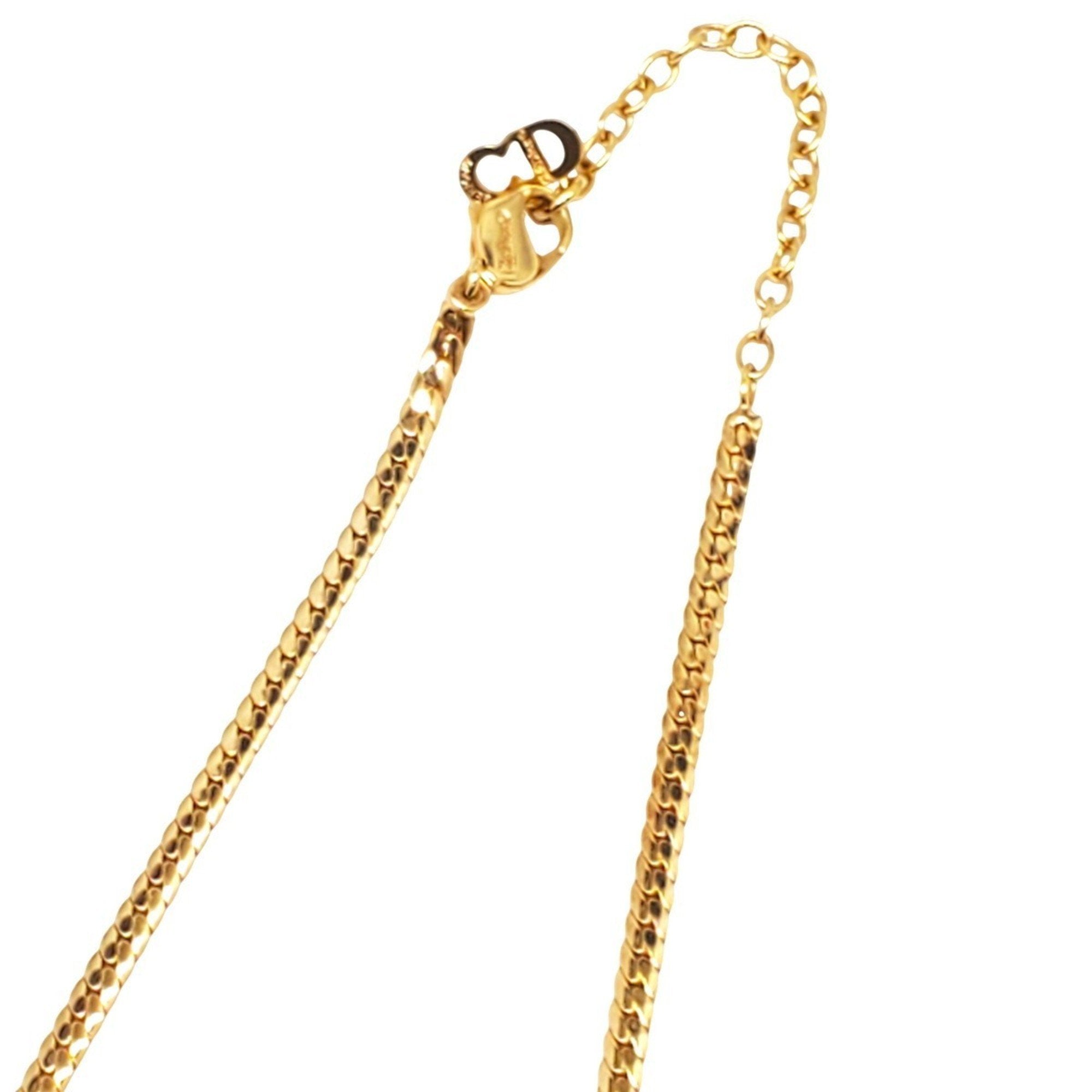 Pendant Necklace Gold With Rhinestone