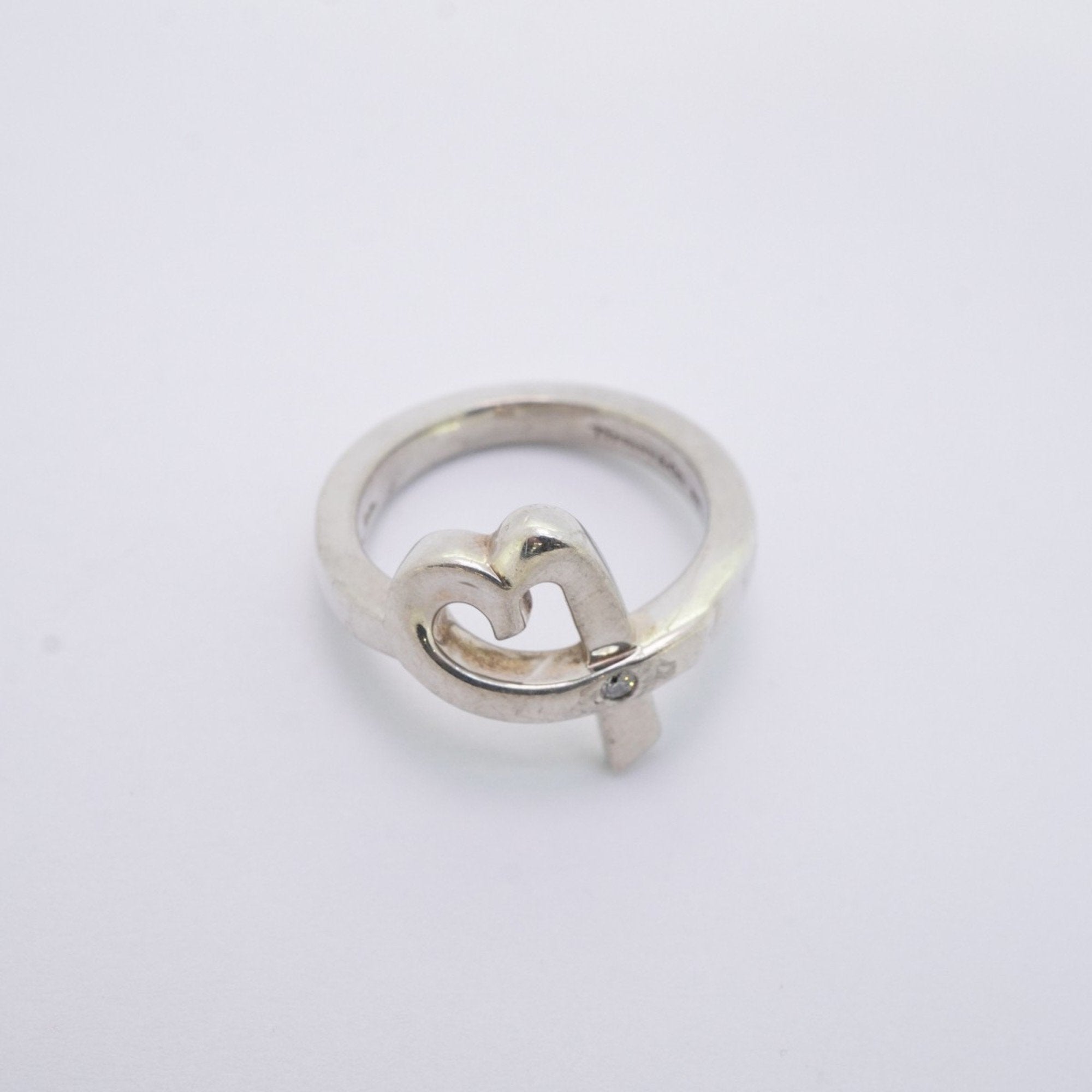 Loving Heart Ring Sterling Silver with Diamond